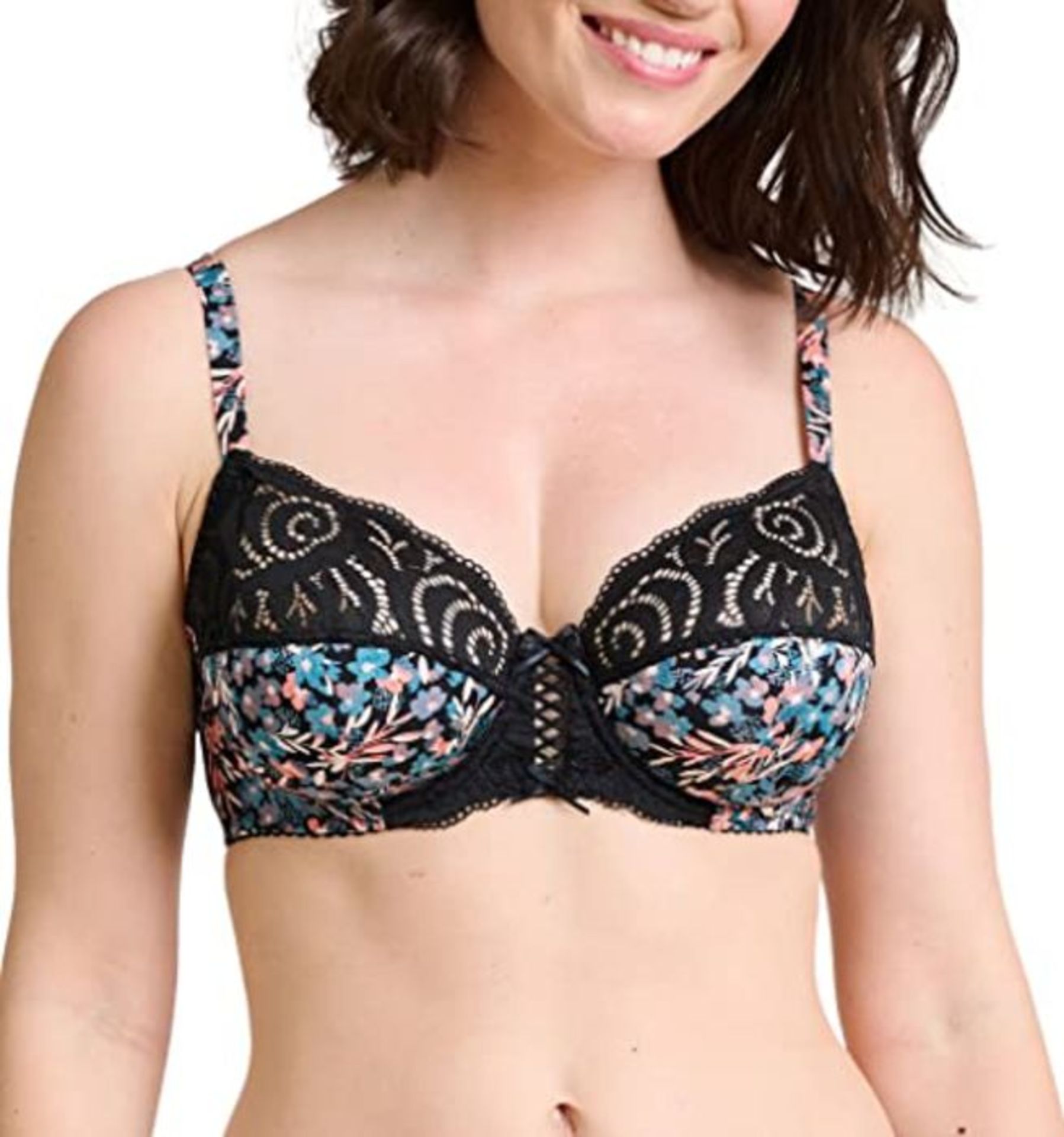 Sans Complexe Women's Amelie Print 70AAG76 Classic Underwired Bra, Imprime Noir, 100F