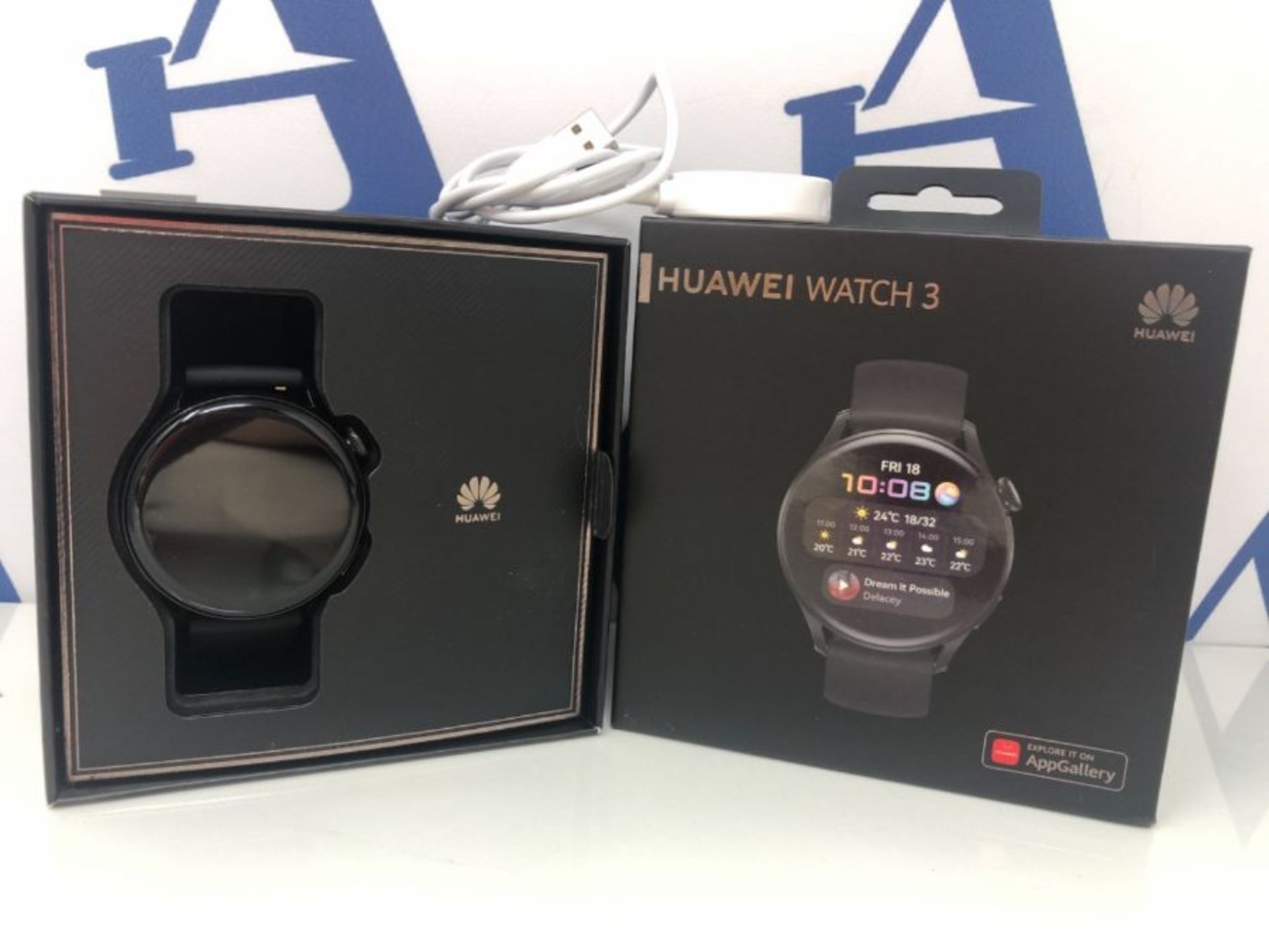 RRP £329.00 HUAWEI Watch 3 Active (46mm) - Smartwatch Black, OB02594, Schwarz - Image 2 of 3