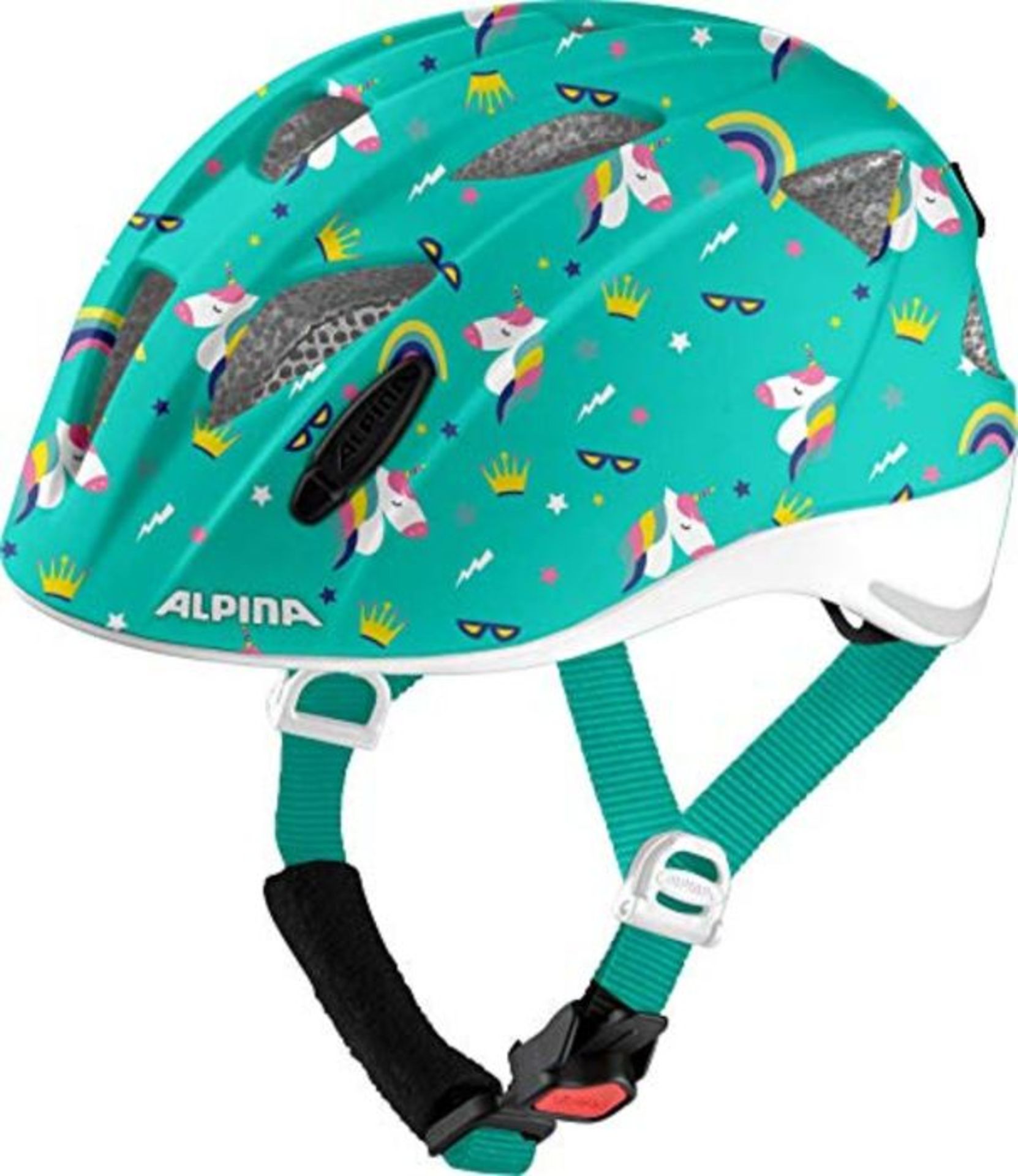 ALPINA Unisex-Youth Bike XIMO FLASH Helmet, Unicorn Gloss, 49-54 cm