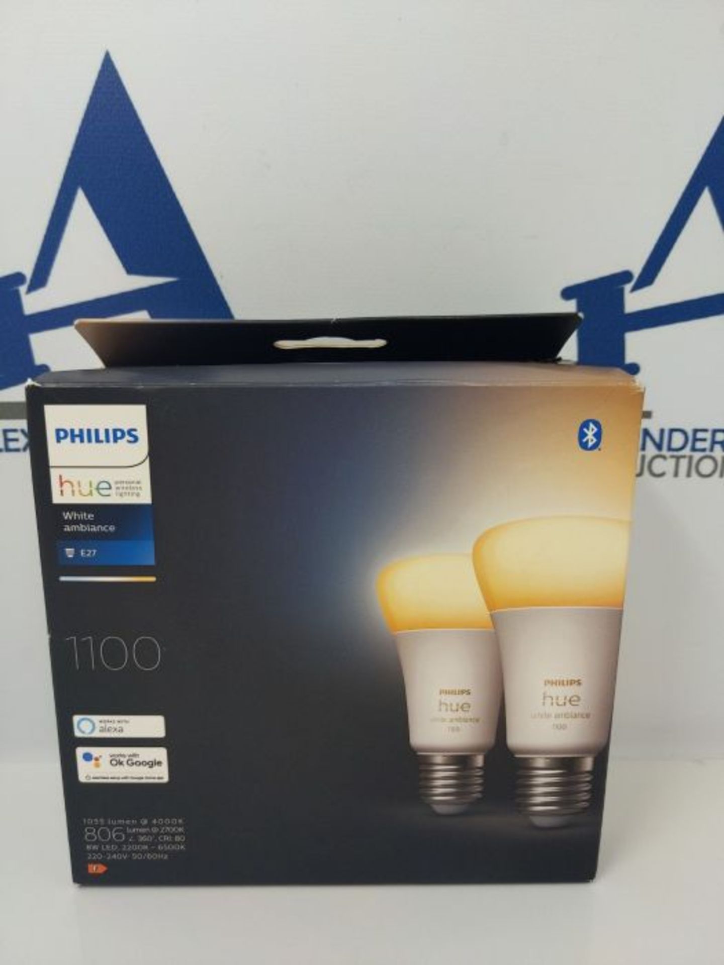 RRP £51.00 Philips Hue White Ambiance, ampoule LED connectÃ©e E27 Ã©quivalent 75W, compatible - Image 2 of 3