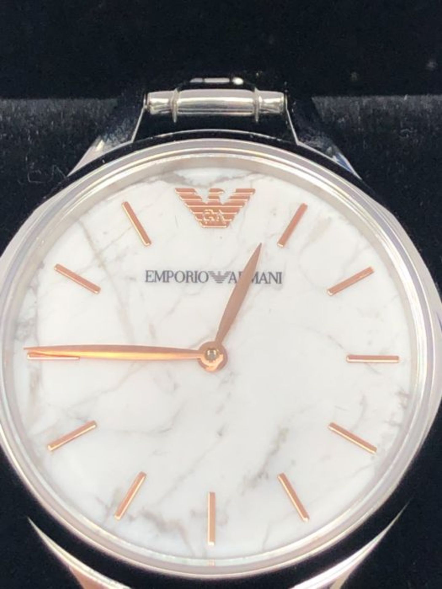 RRP £82.00 Emporio Armani Damen Analog Quarz Uhr mit Edelstahl Armband AR11167 - Image 3 of 3