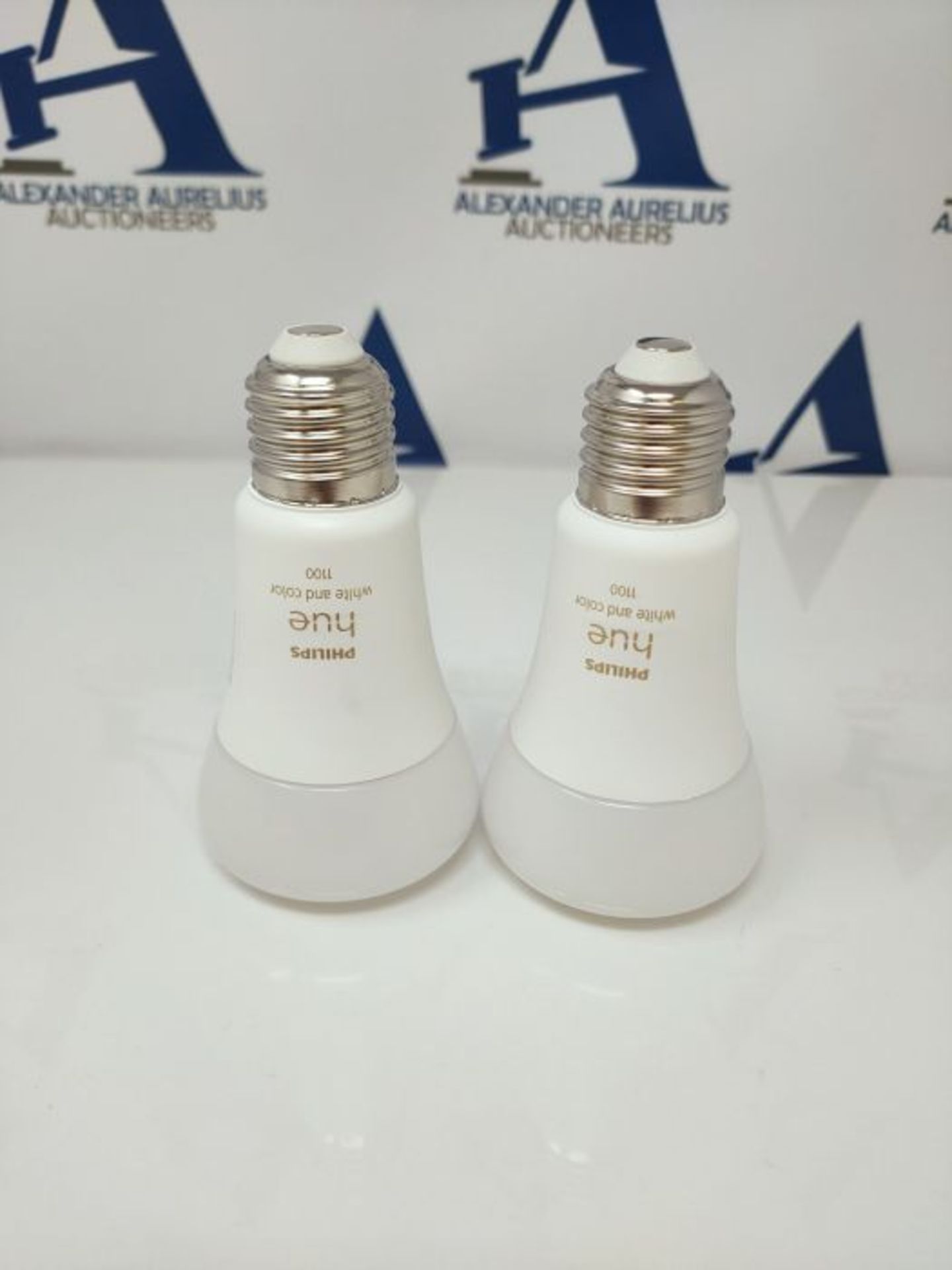 RRP £80.00 Philips Hue New White and Colour Ambiance Smart Light Bulb 2 Pack 75W - 1100 Lumen [E2 - Image 3 of 3