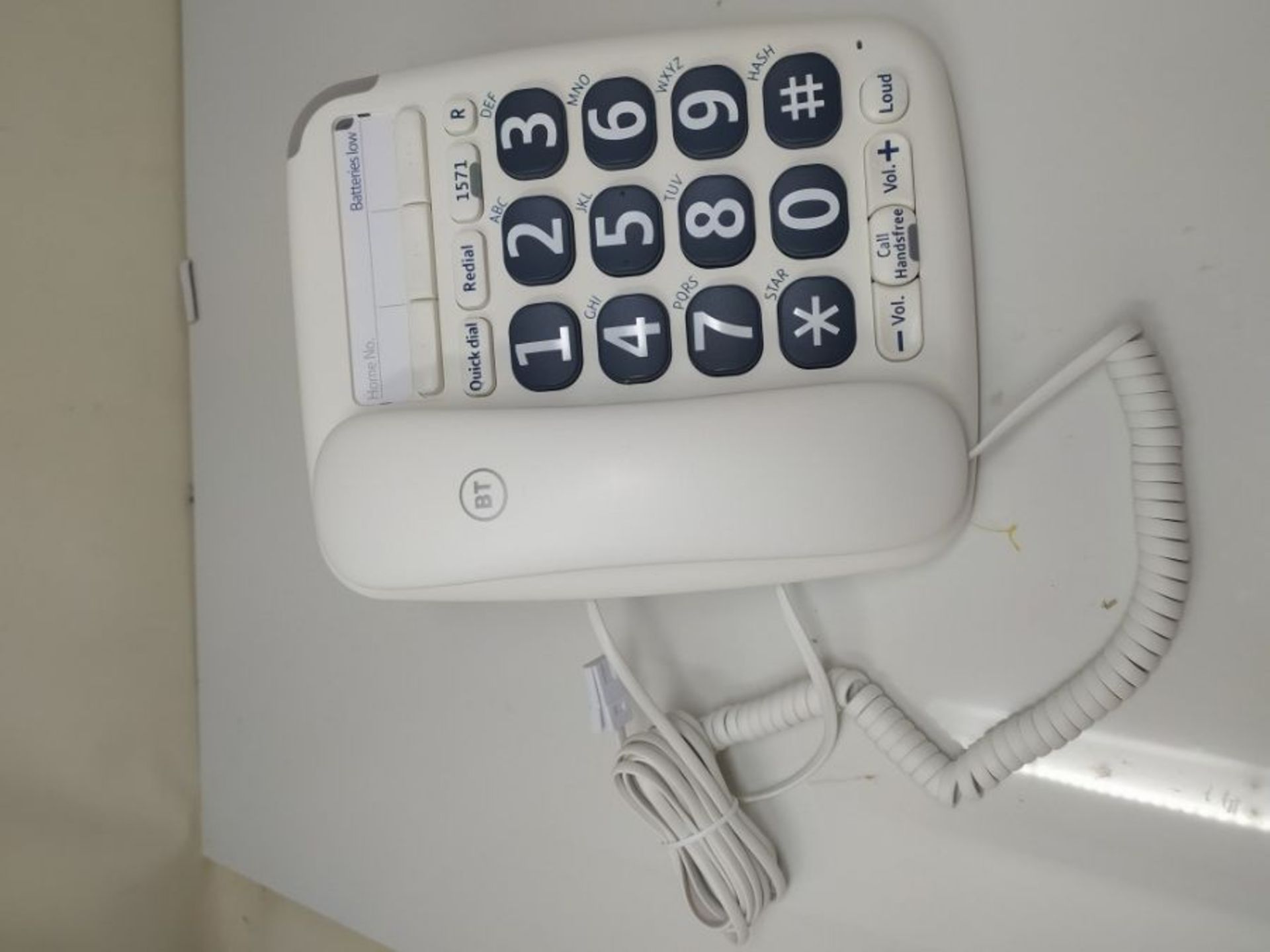 BT Big Button 200 Corded Telephone, White - Image 2 of 2