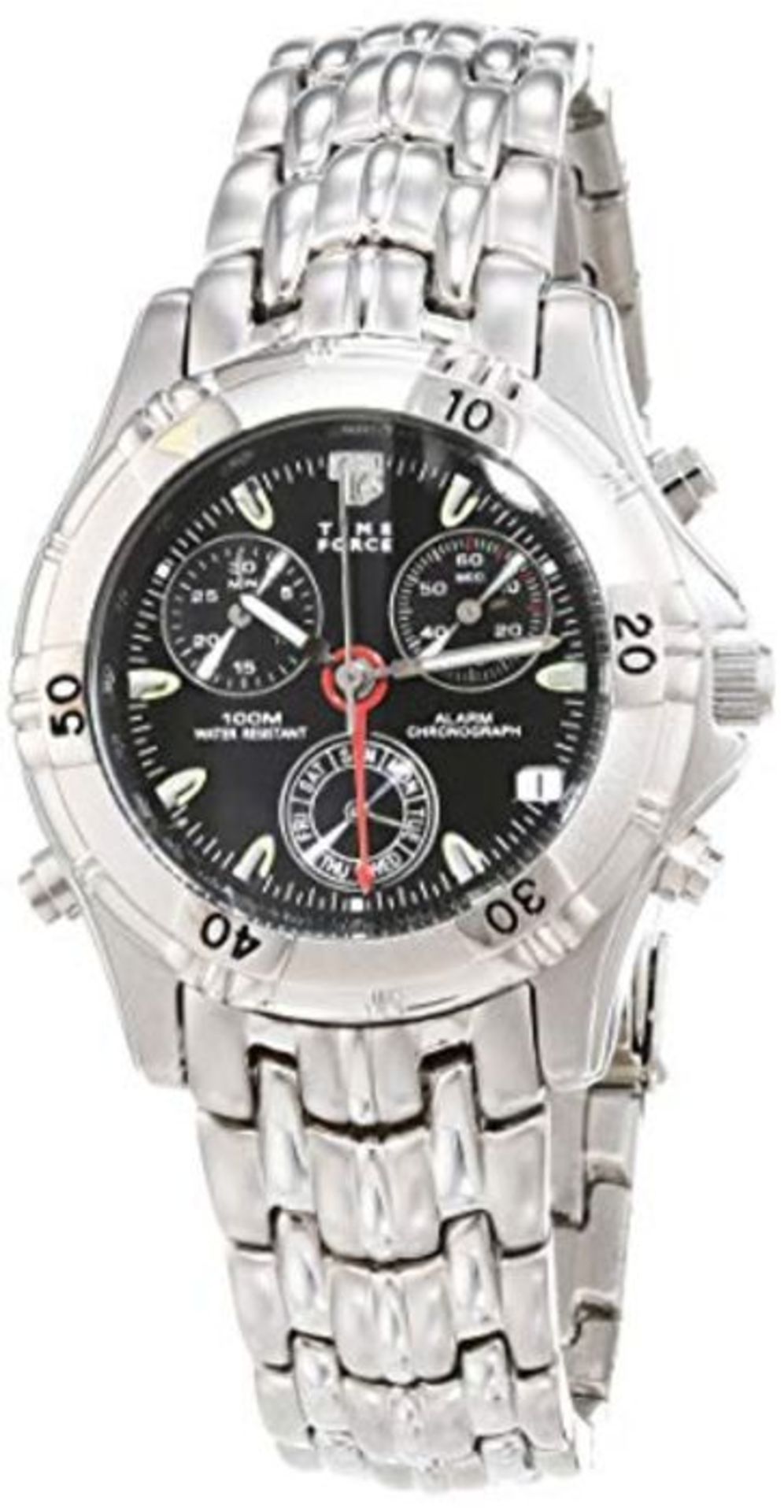 RRP £79.00 Time Force Analogue Quartz Watch with Stainless Steel Strap TF6679-02M