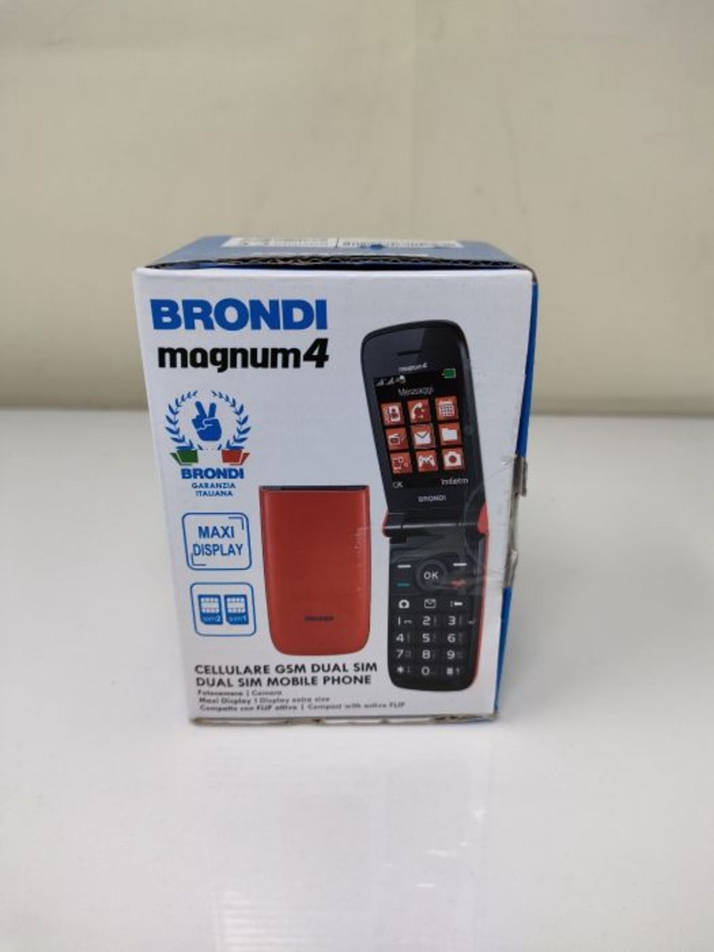 Brondi Magnum 4 Telefono Cellulare Maxi Display, Tastiera Fisica Retroilluminata, Dual - Image 2 of 3