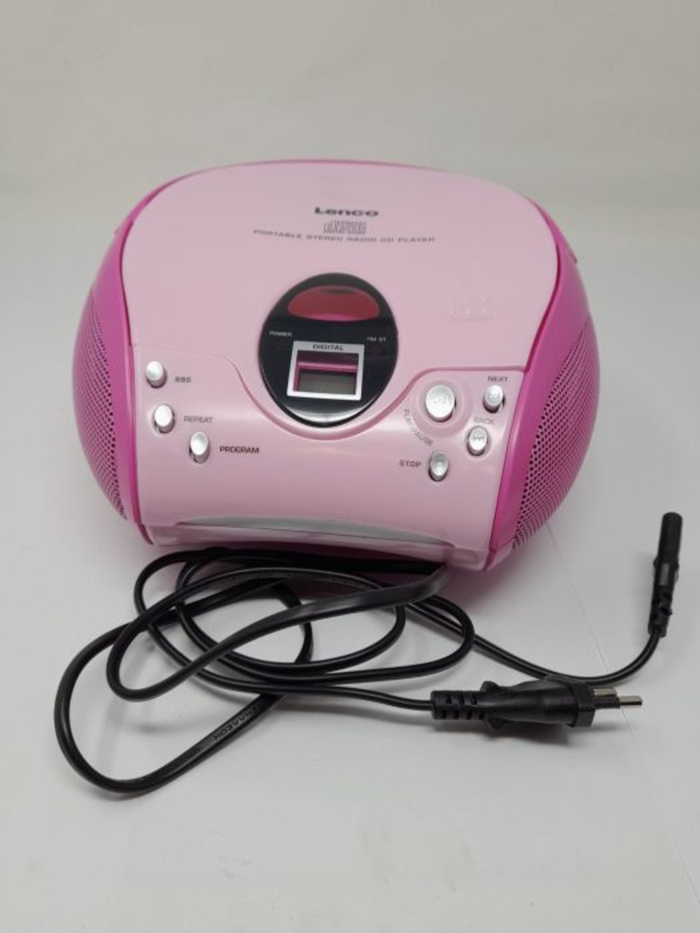 Lenco Radio Lecteur CD SCD-24 pour Enfant ChaÃ®ne StÃ©rÃ©o Prise Casque Aux in -