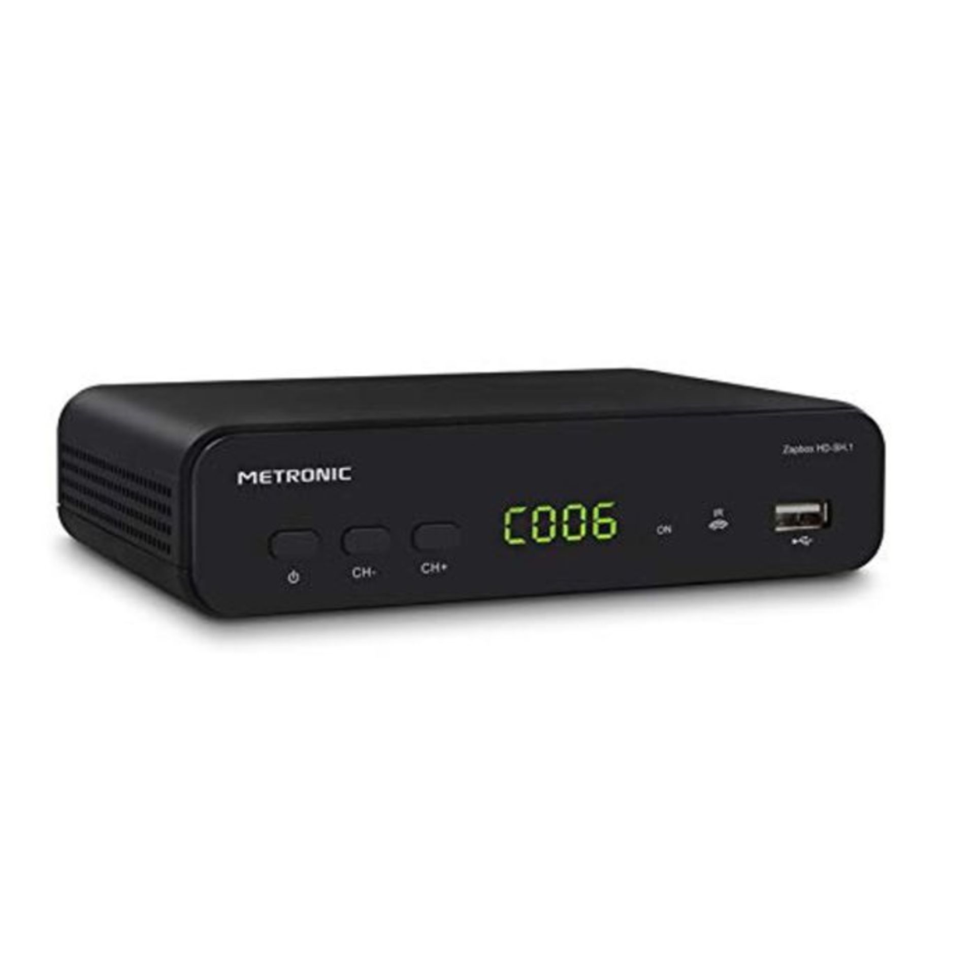 Metronic 441624 - Zapbox HD-SH.1 Ricevitore TDT DVB-T2 HEVC, funzione PVR, prese USB,
