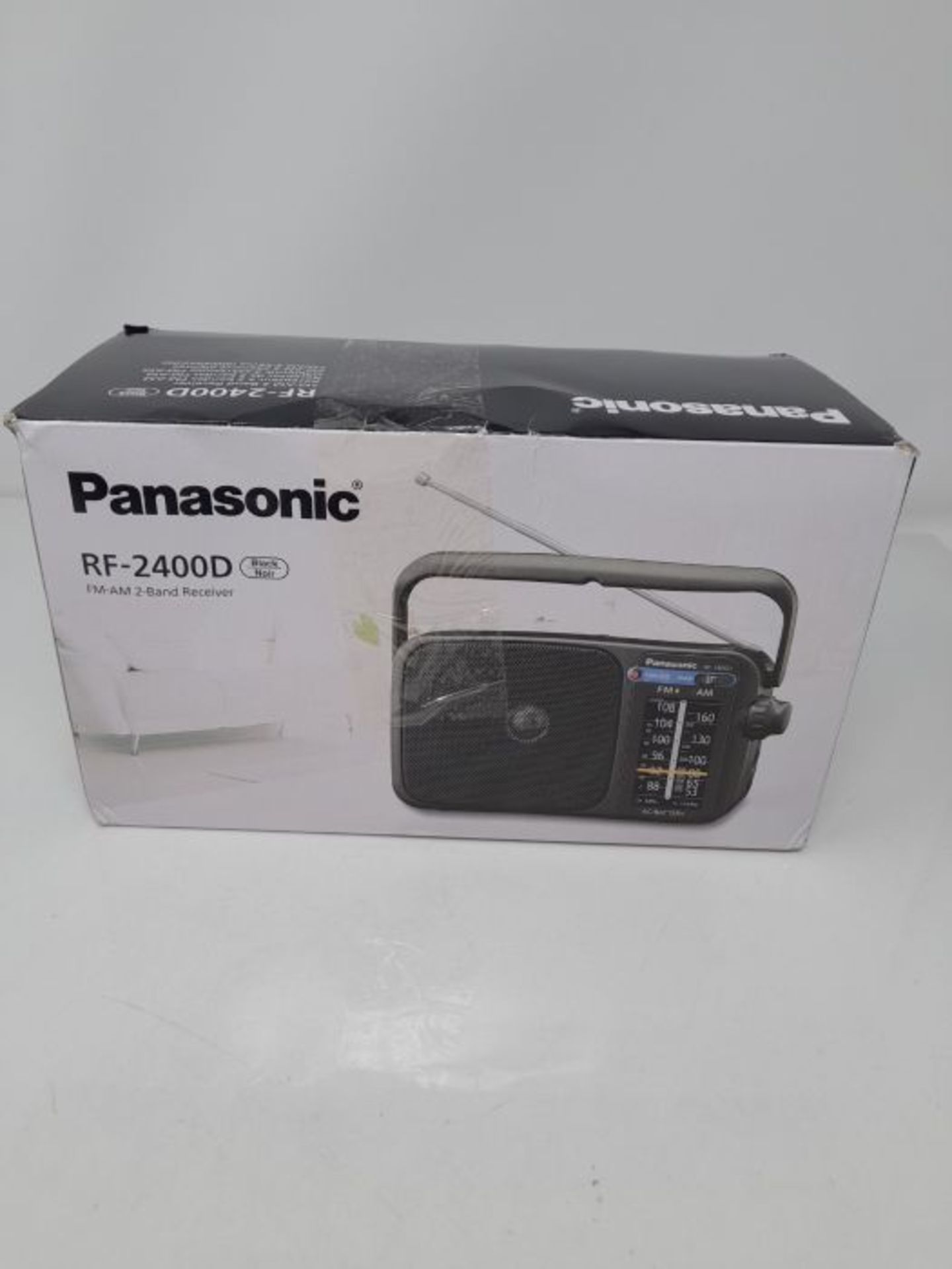 Panasonic RF-2400DEG-K Tragbares Radio mit Griff, Netz- oder Batteriebetrieb schwarz - Image 2 of 3