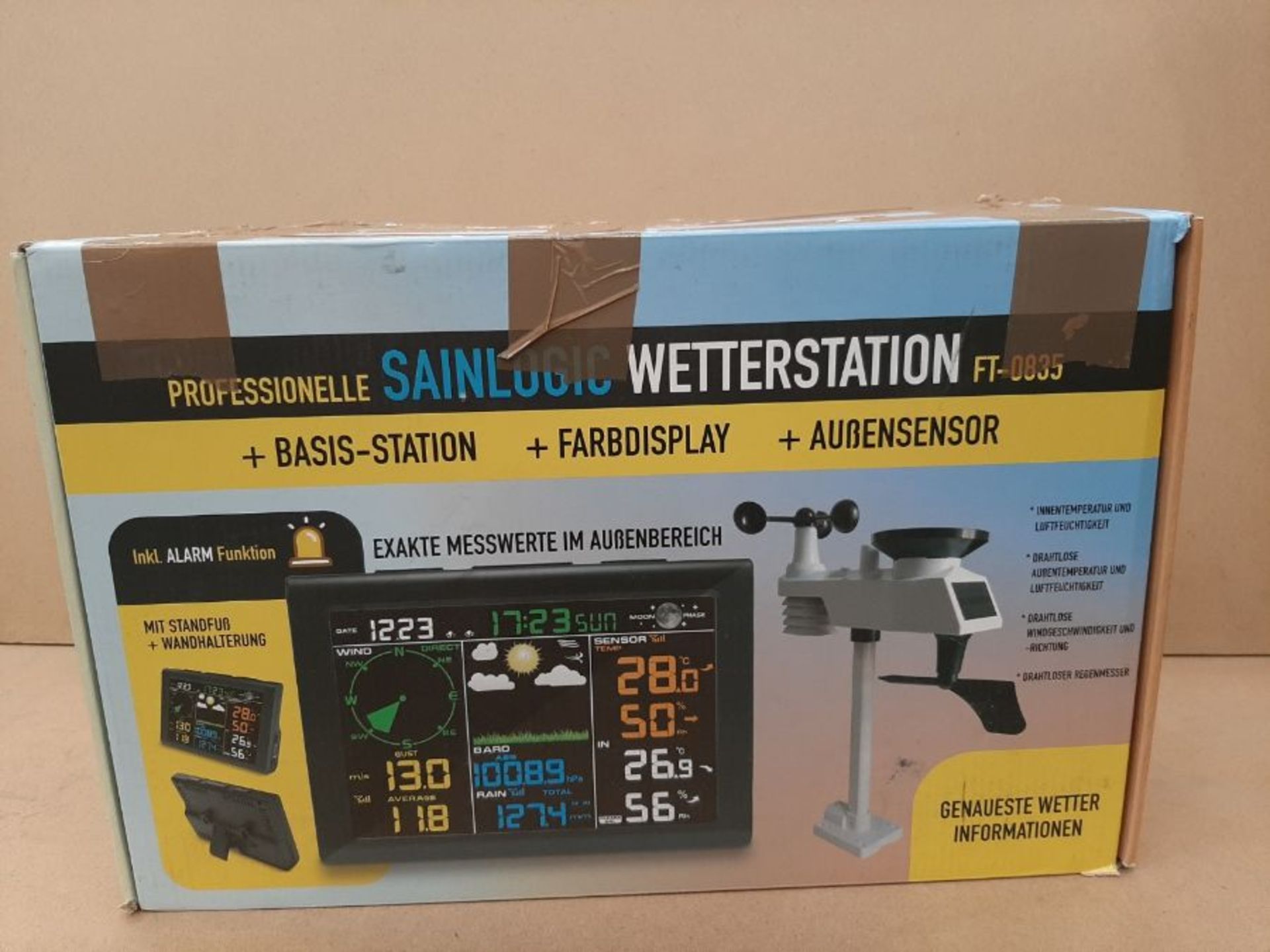 RRP £129.00 sainlogic FT0835 wireless weather station with outdoor sensor, 8-in-1 wireless weather - Image 2 of 3