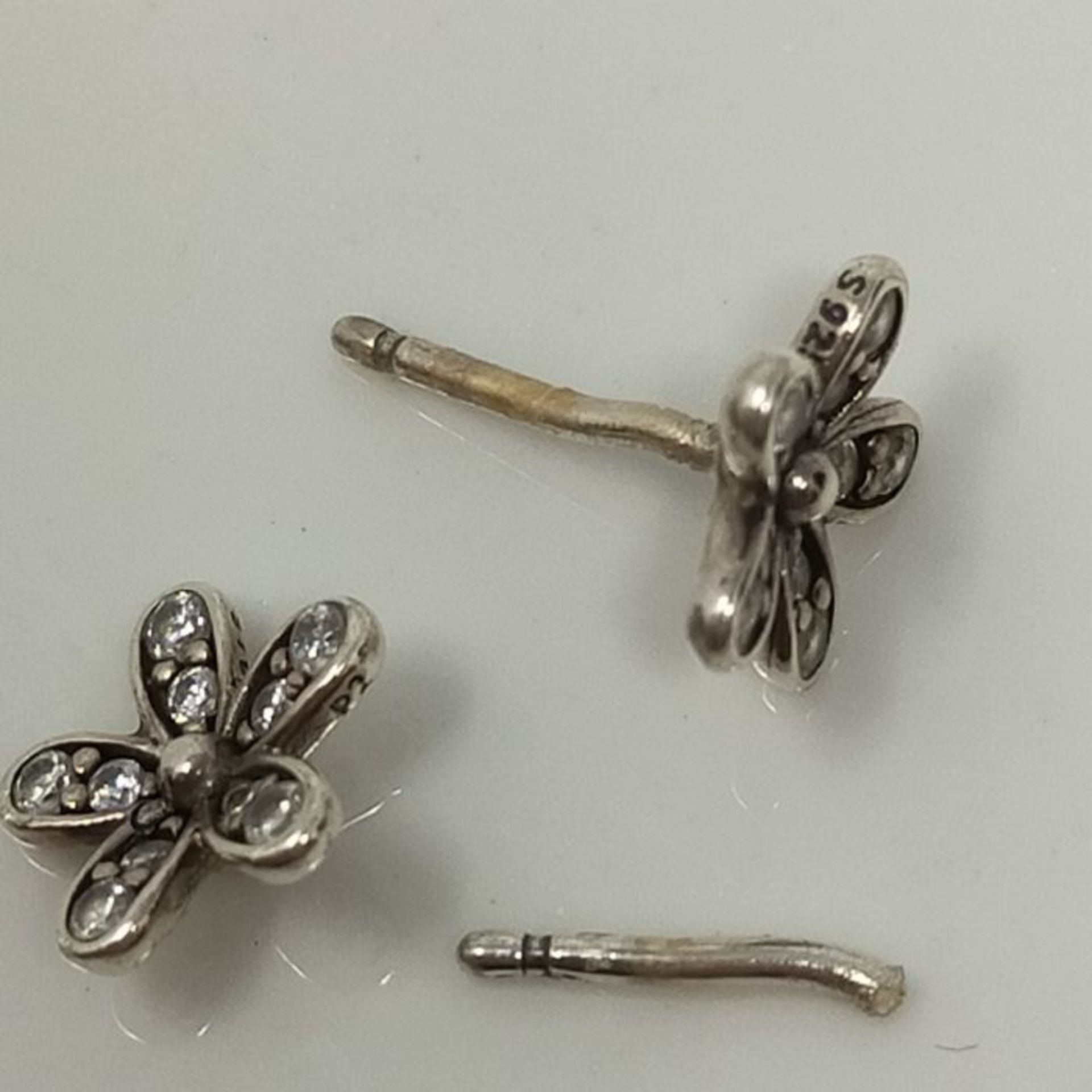 Pandora Moments Women's Sterling Silver Sparkling Daisy Flower Stud Earrings - Image 2 of 2