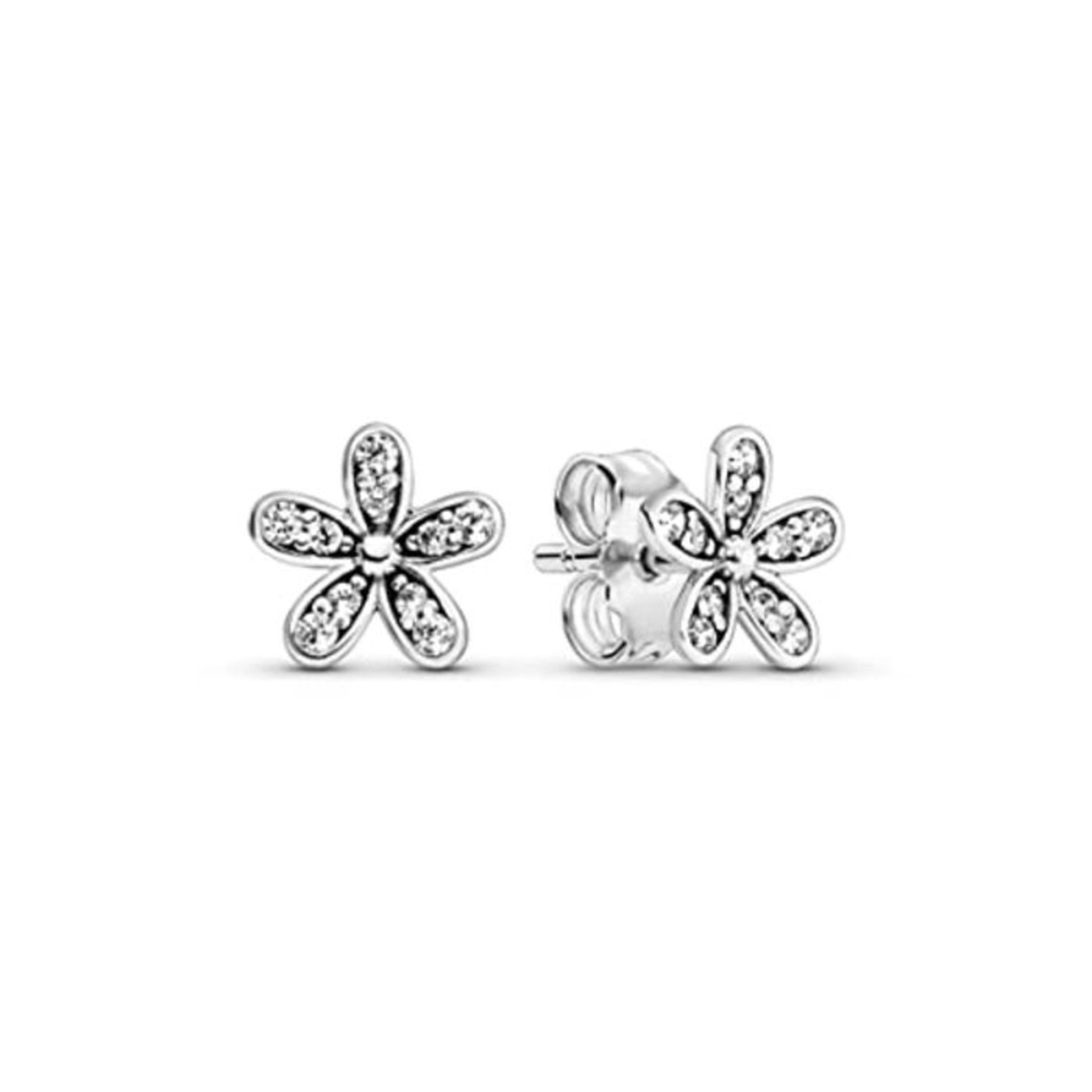 Pandora Moments Women's Sterling Silver Sparkling Daisy Flower Stud Earrings