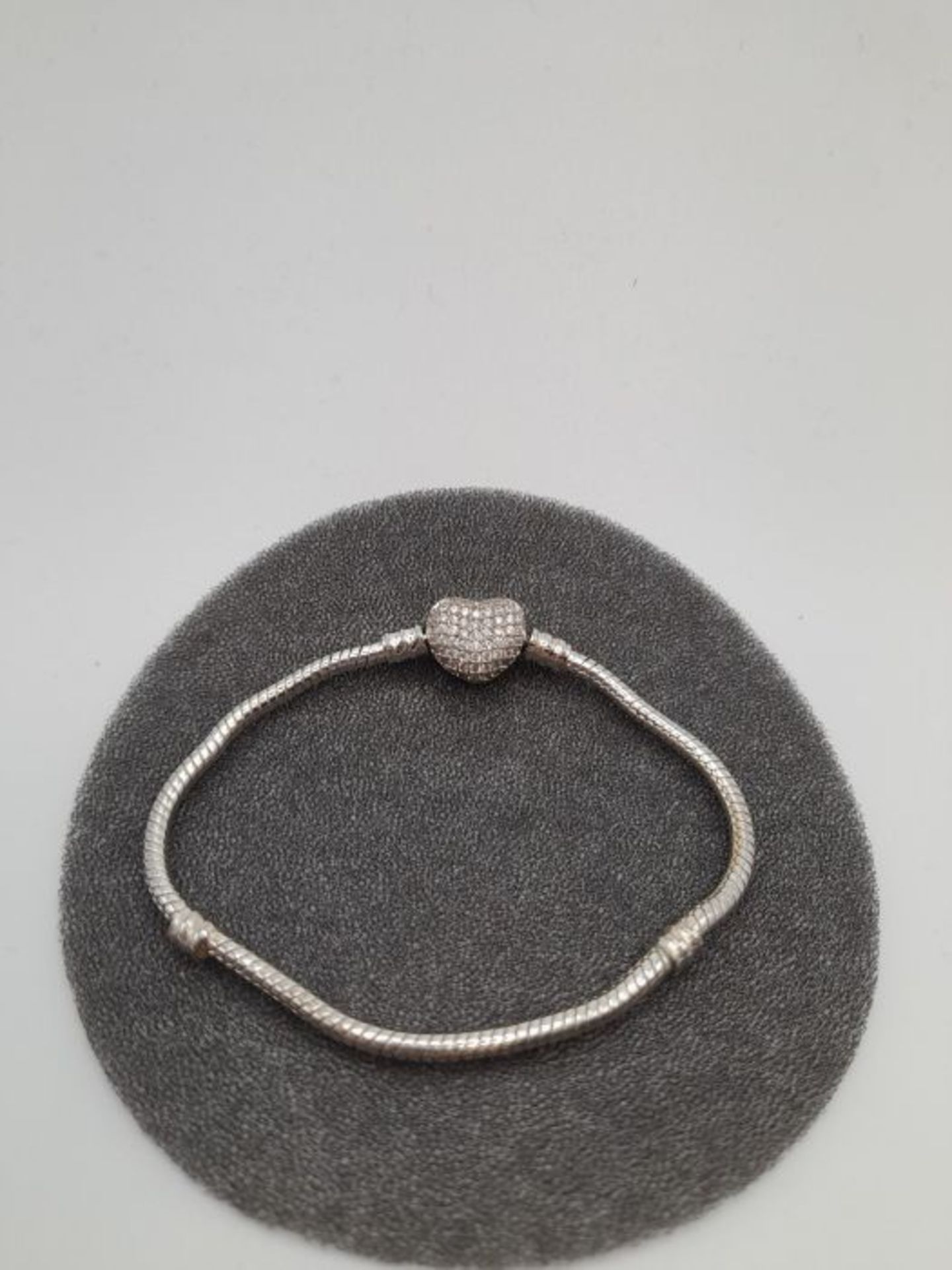 RRP £75.00 Pandora bracelet silver 590727CZ-17 Women Heart zircons - Image 2 of 3