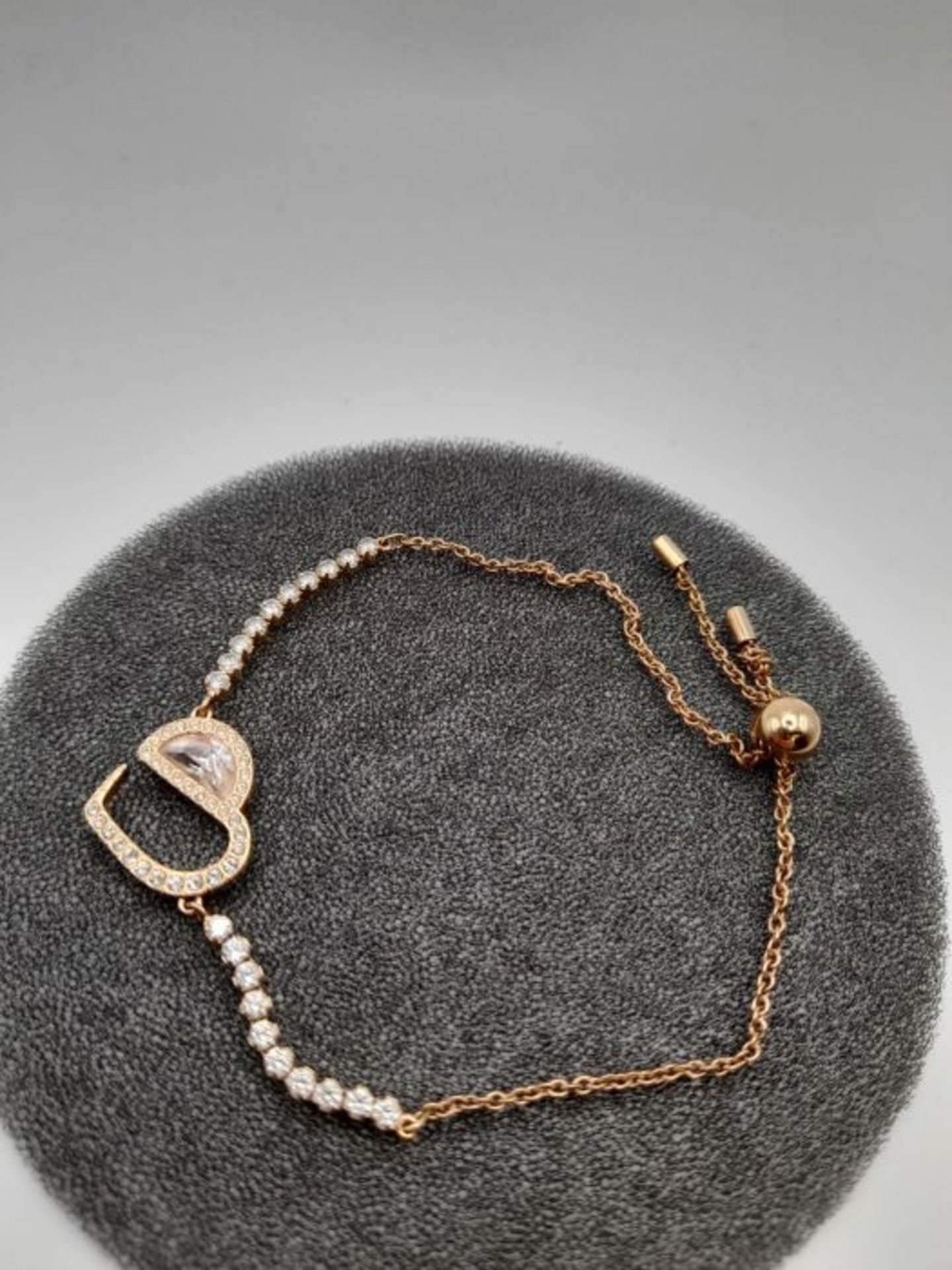 RRP £99.00 Swarovski Bracelet Hear Heart, blanc, métal doré rose - Image 3 of 3
