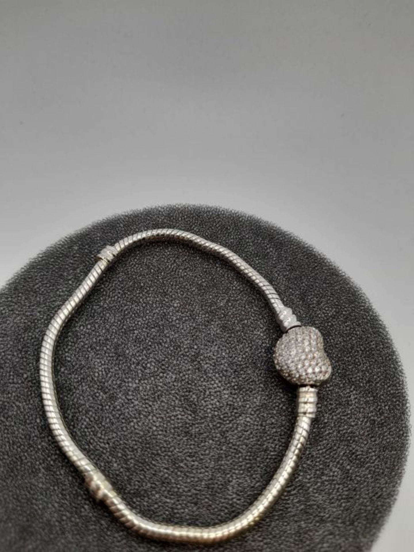 RRP £75.00 Pandora bracelet silver 590727CZ-17 Women Heart zircons - Image 3 of 3