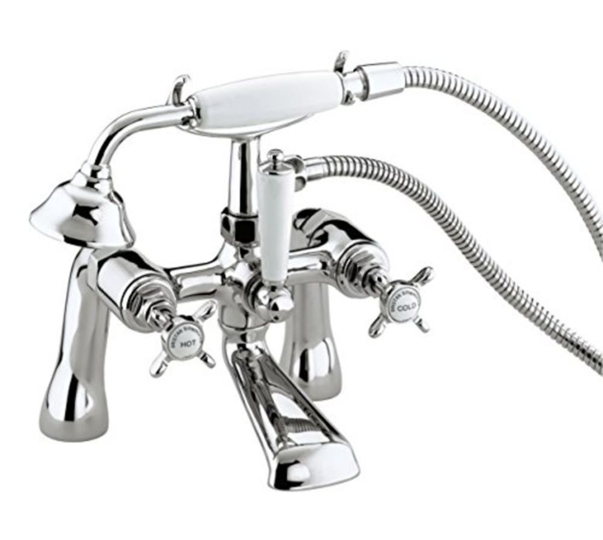 RRP £192.00 Bristan N BSM C CD 1901 Pillar Bath Shower Mixer - Chrome