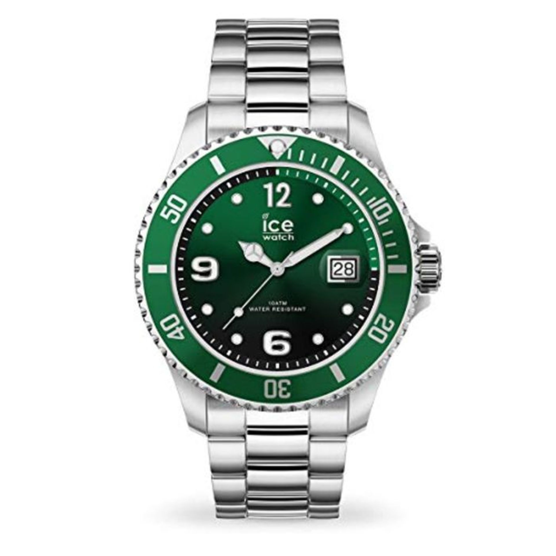 RRP £94.00 Ice-Watch - ICE steel Green silver - Montre verte mixte avec bracelet en metal - 01654