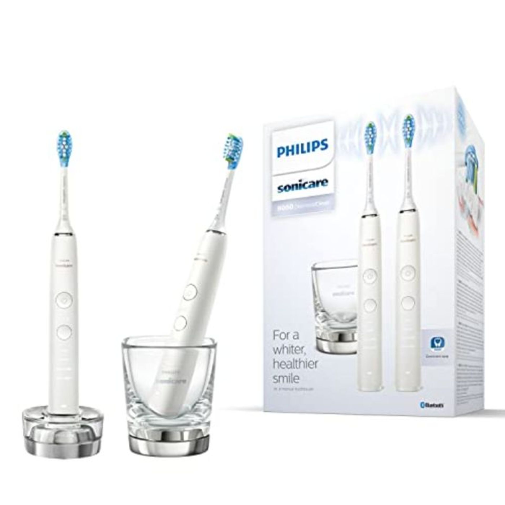 RRP £241.00 Philips Diamondclean 9000 Series 2 Electric Toothbrushes White