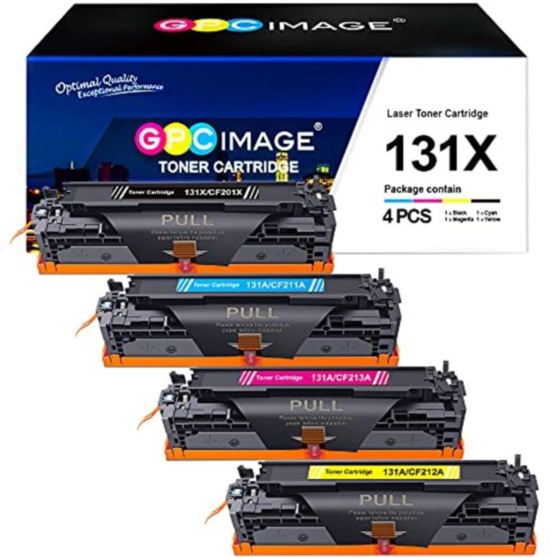 GPC Image Toner Cartridges Replacement for HP 131X 131A CF210X CF211X CF213X CF212X Co