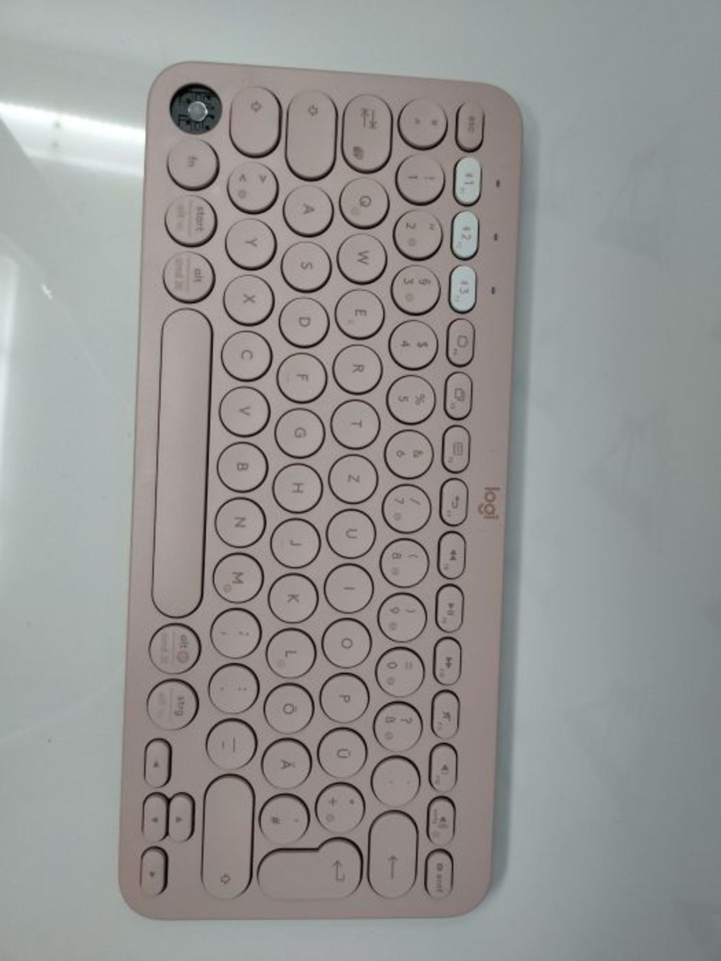 Logitech K380 Multi-Device Bluetooth Keyboard, QWERTZ German Layout - Pink - Image 3 of 3