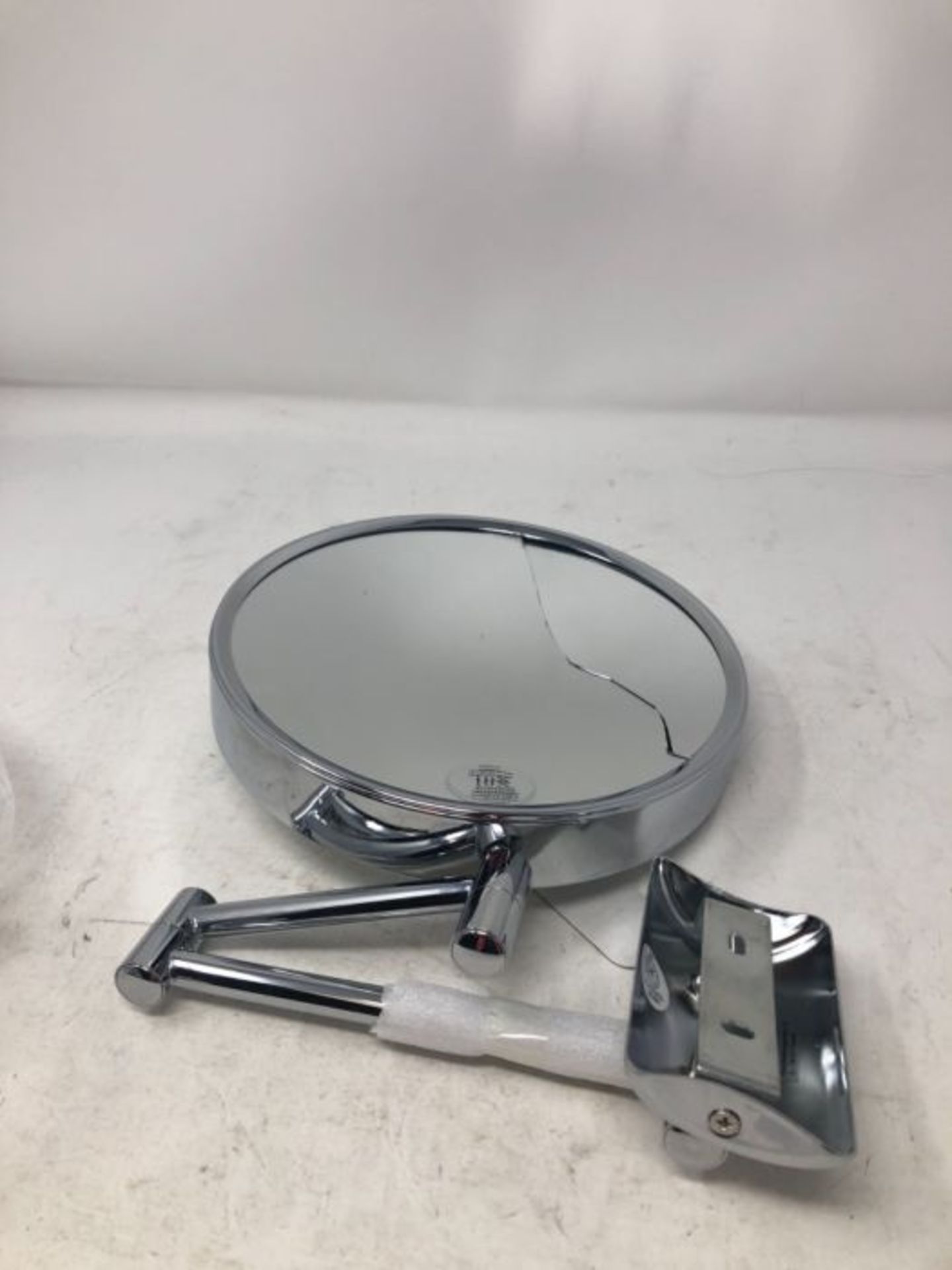 RRP £58.00 [CRACKED] Libaro Imola 360° Cosmetic Mirror with Wall Mounting, Shaving Mirror Double - Image 2 of 2