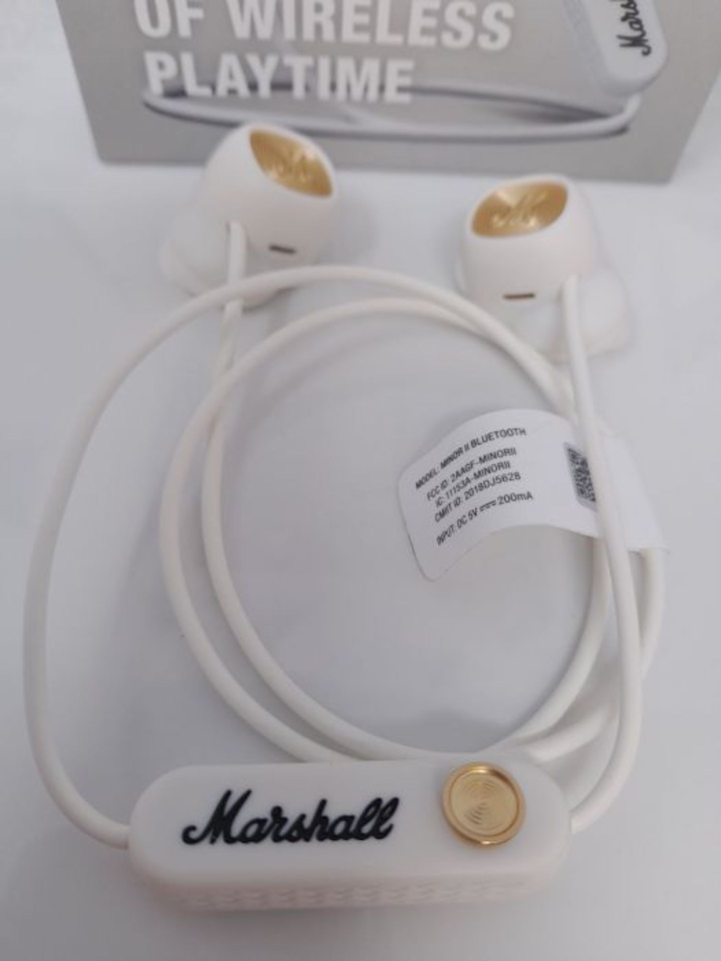 RRP £82.00 Marshall Minor II Wireless In-Ear Headphones - White - Image 3 of 3