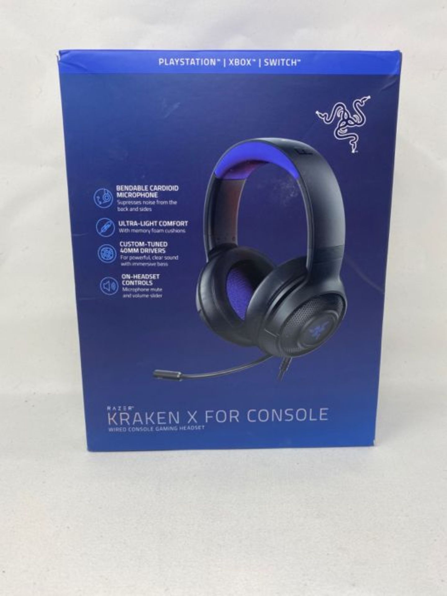 RRP £58.00 Razer Kraken X per Console Cuffie da Gioco Leggera per PC, Mac, PS4, Xbox One & Switch - Image 2 of 3