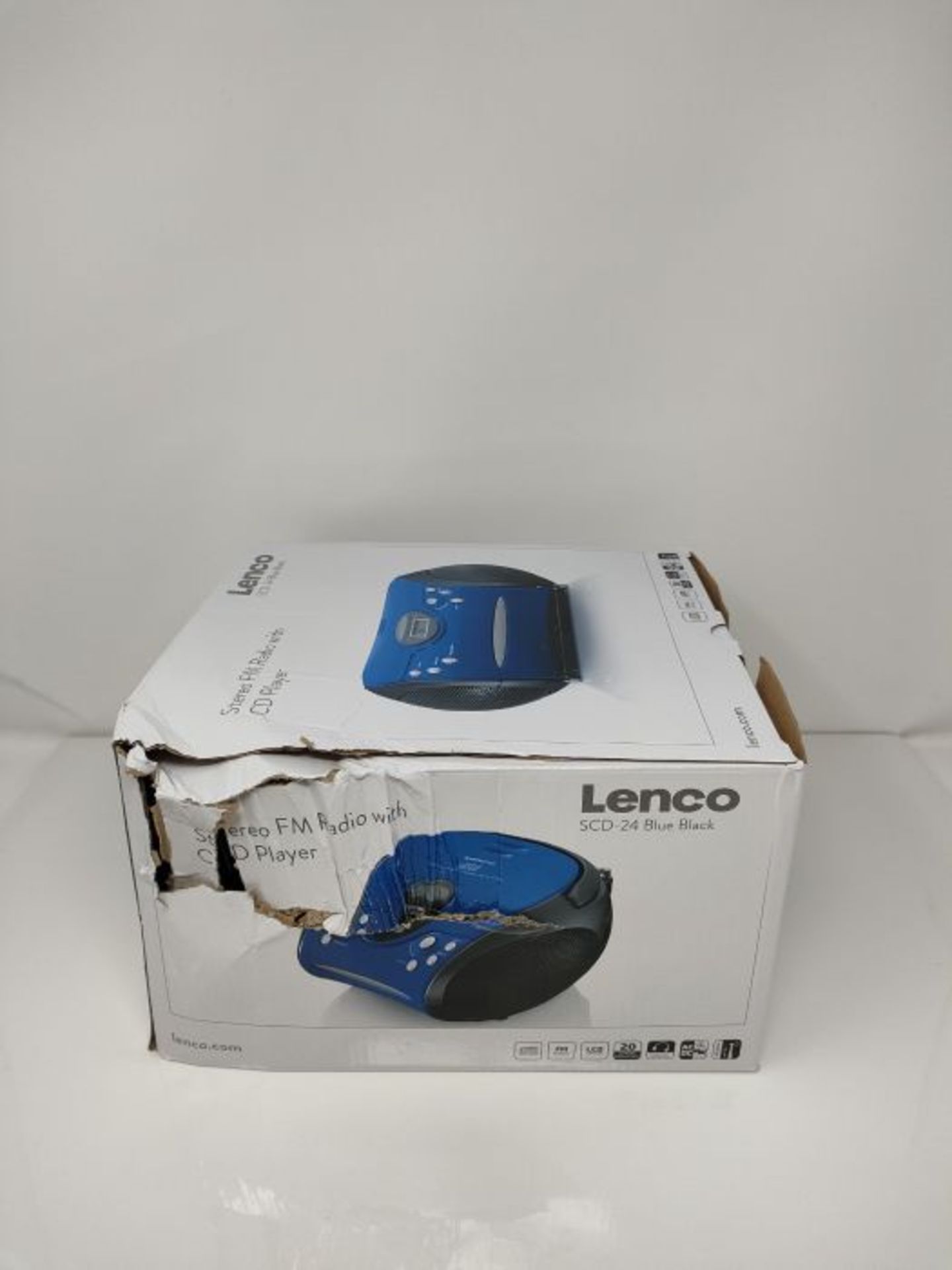 Lenco SCD24 - CD-Player fÃ¼r Kinder - CD-Radio - Stereoanlage - Boombox - UKW Radiot