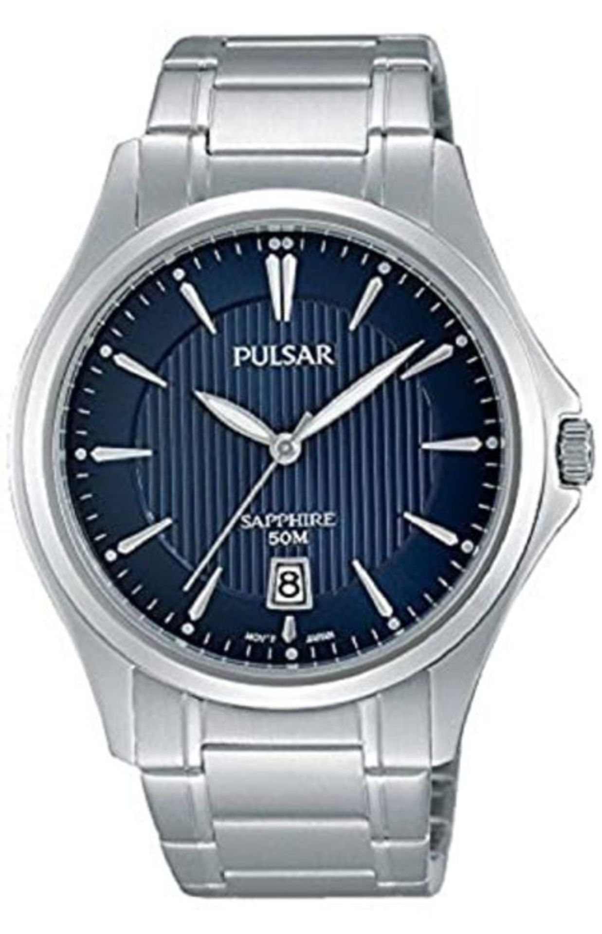 RRP £92.00 Pulsar Stainless Steel Quartz Analog for Hombre-reloj ps9385 X 1