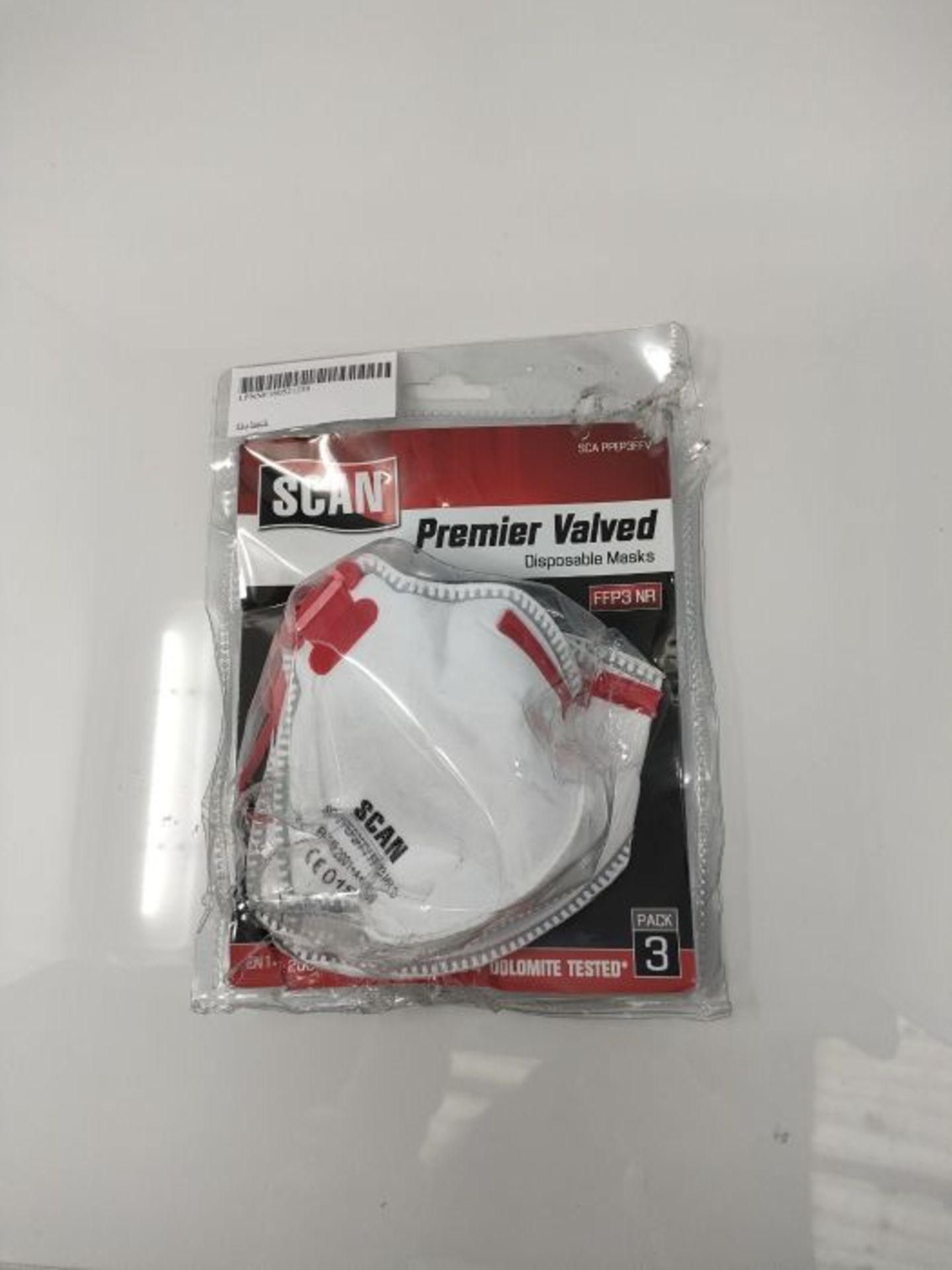 Scan PPEP3FFV FFP3 ProtectionFold Flat Disposable Valved Disposable Mask (Pack of 3) - Image 2 of 3