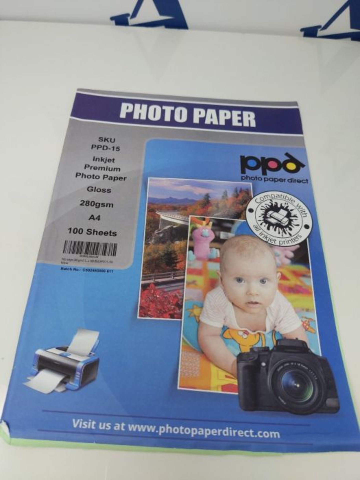 PPD A4 x 100 Blatt Inkjet 280 g/m2 Premium Plus Fotopapier GlÃ¤nzend - MikroporÃ¶s - Image 3 of 3