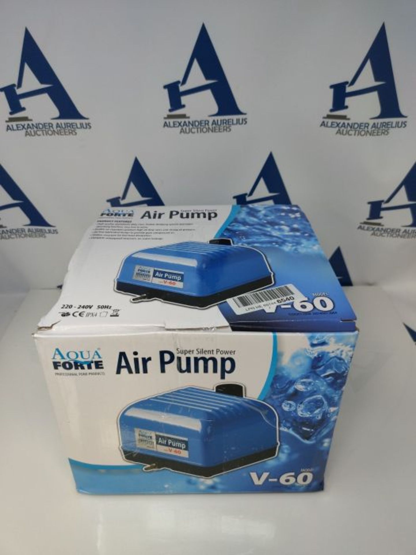 RRP £97.00 Aquaforte Hi-Flow Luftpumpe V-60, 57 l/min (bei 1,2 m), sehr leise, 35 W - Image 2 of 3