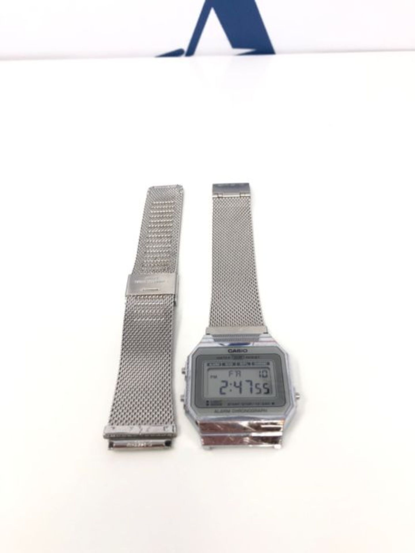CASIO Womens Digital Watch with Stainless Steel Strap A700WEM-7AEF - Image 2 of 3