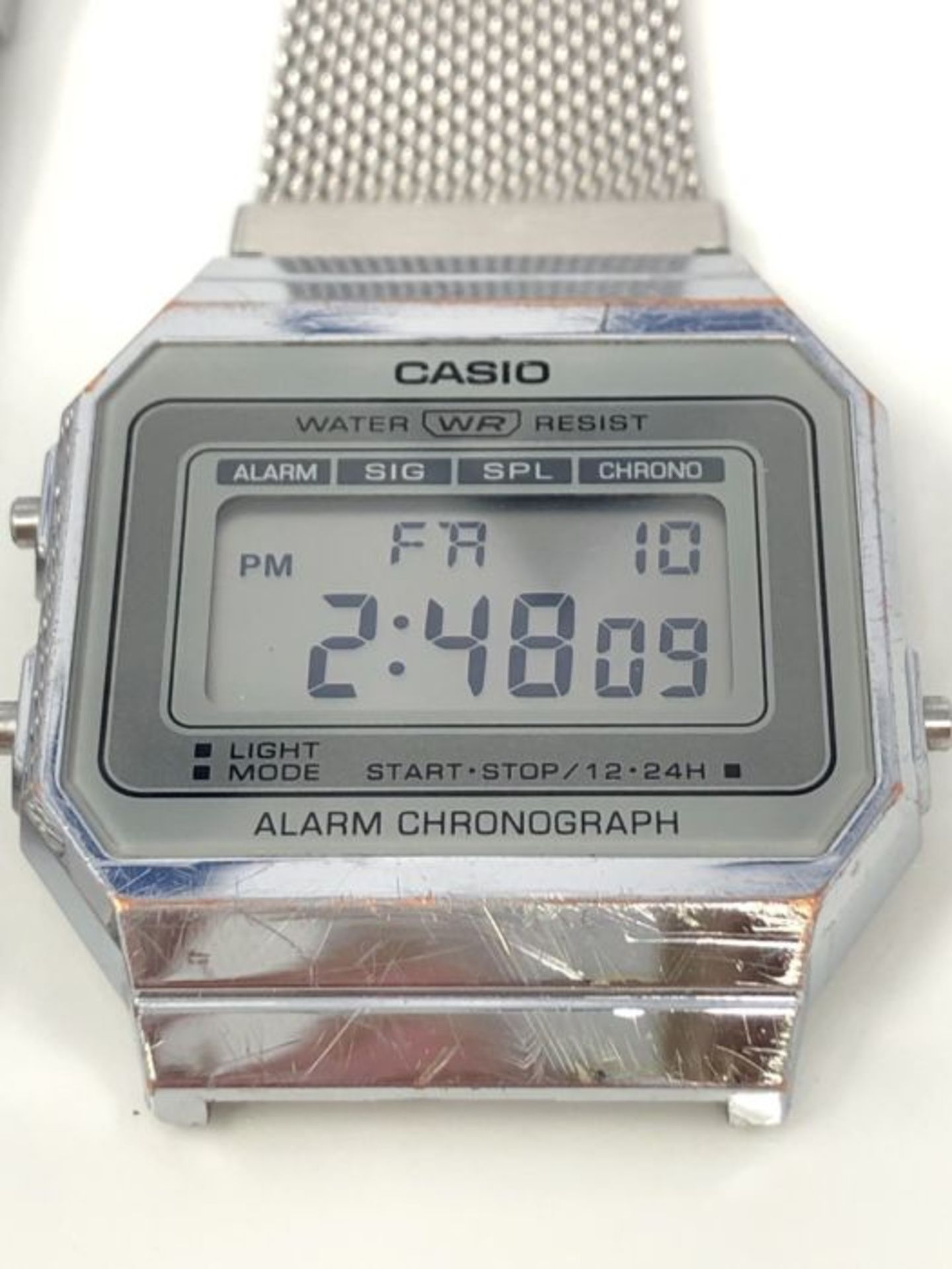 CASIO Womens Digital Watch with Stainless Steel Strap A700WEM-7AEF - Image 3 of 3