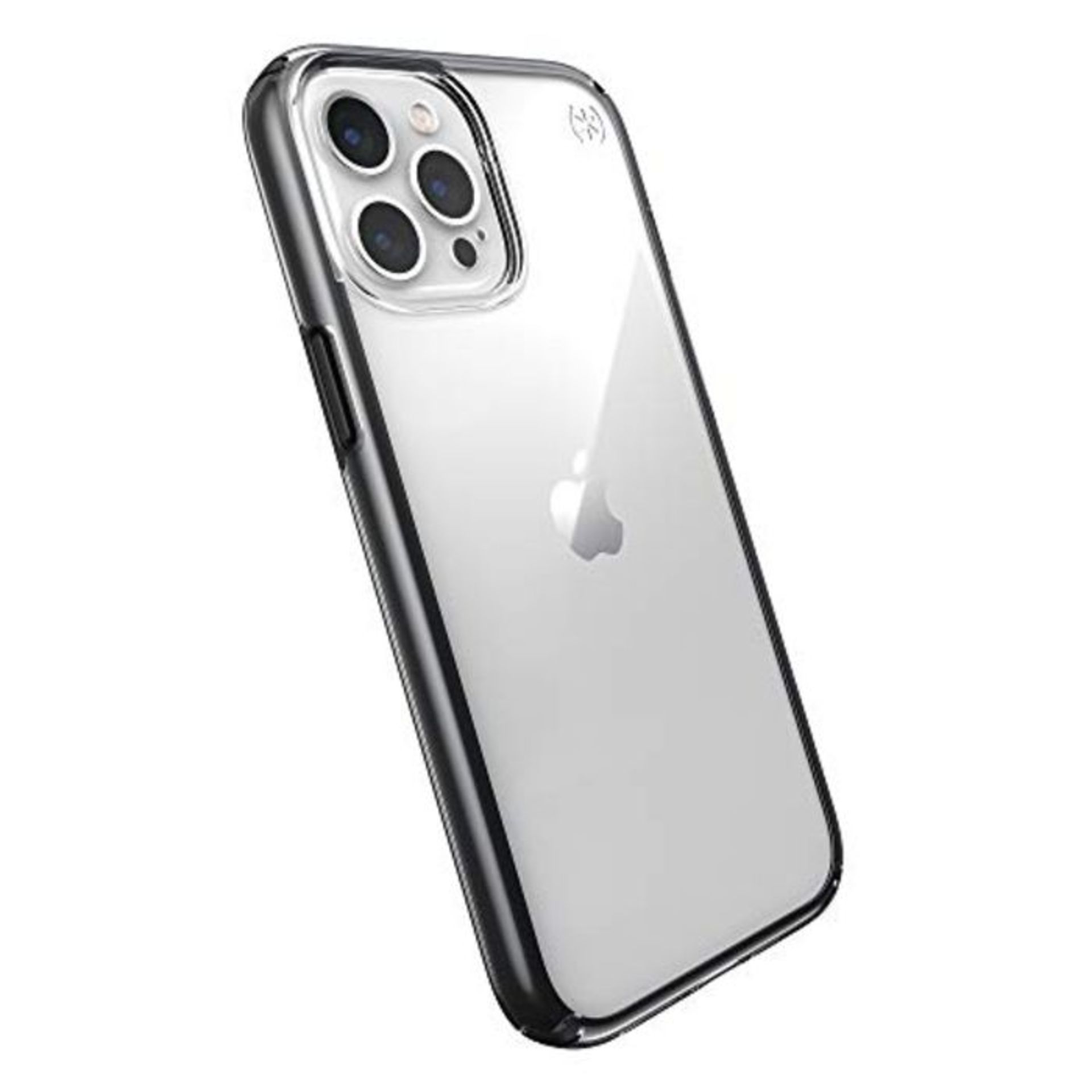 Speck Products Presidio Perfect-Clear Impact Geo iPhone 12 Pro Max Case, Clear/Black