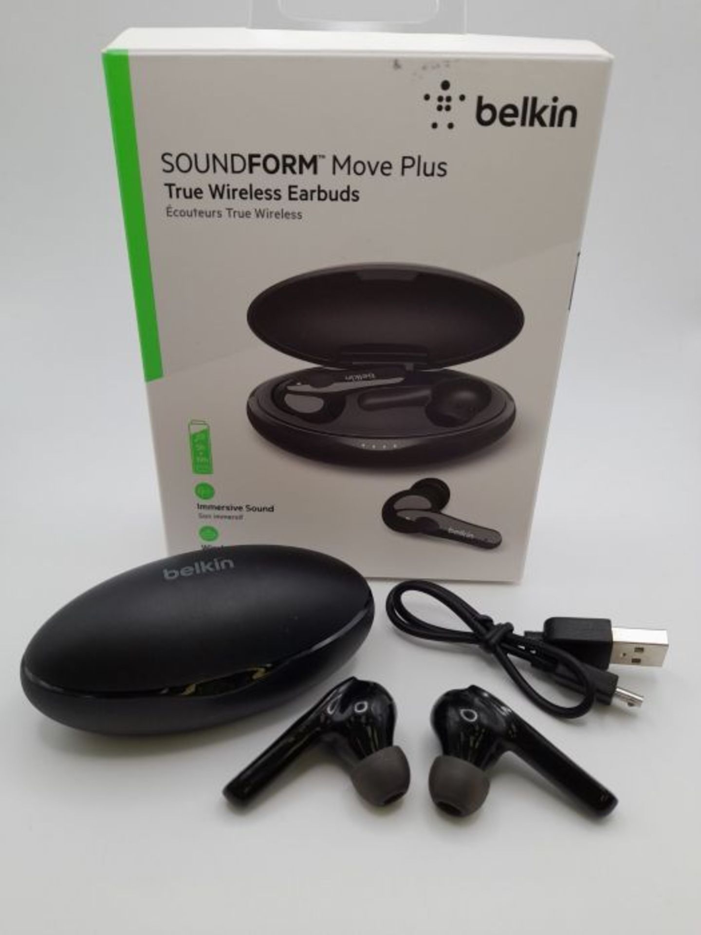 RRP £54.00 Belkin Ã0 couteurs sans fil SoundForm Move Plus True Wireless (Ã©couteurs Bluetoot - Image 3 of 3