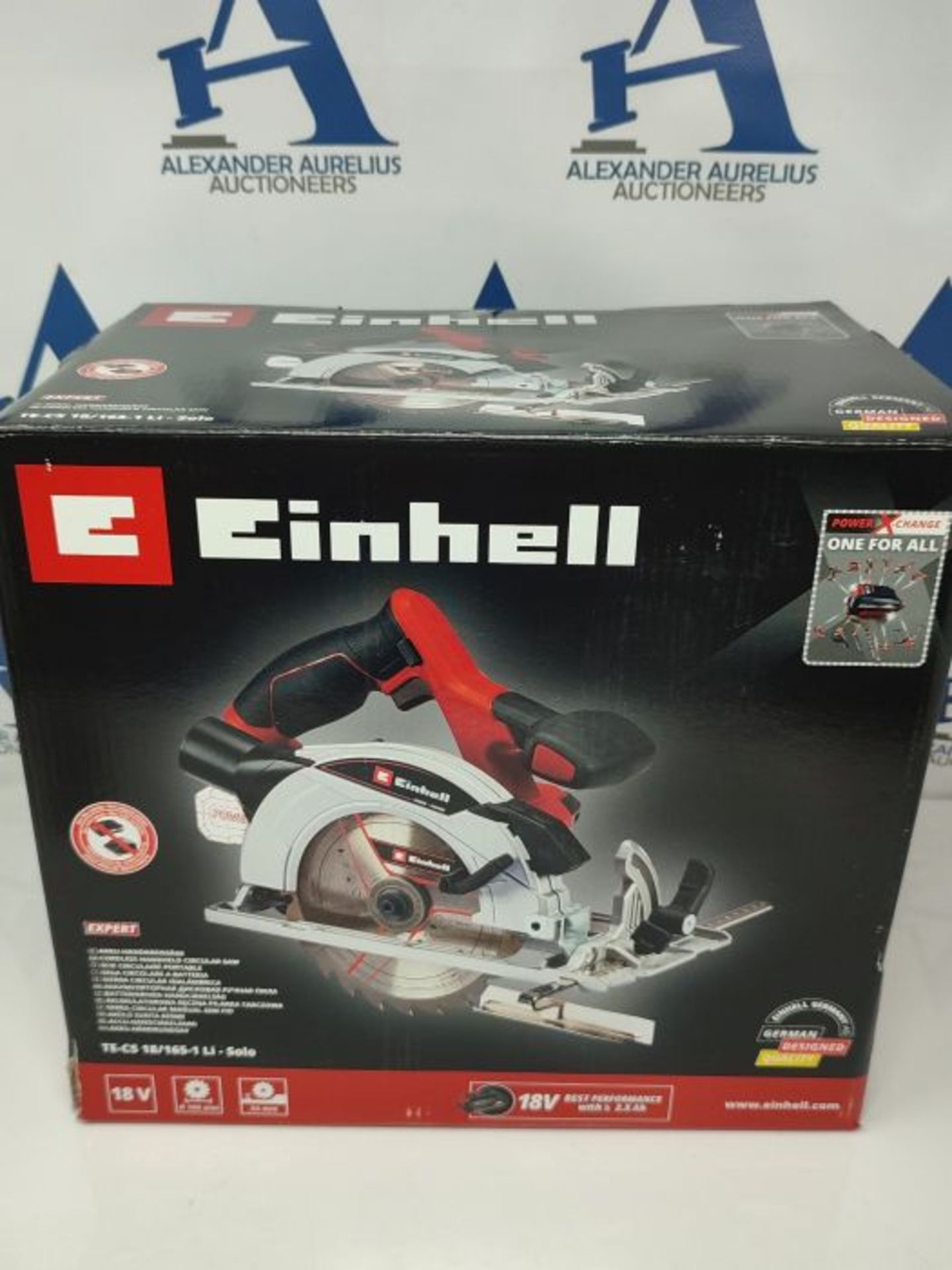 RRP £84.00 Einhell 4331207 Cordless Hand-Held Circular Saw TE-CS 18/165-1 Li - Solo Power X-Chang - Image 2 of 3