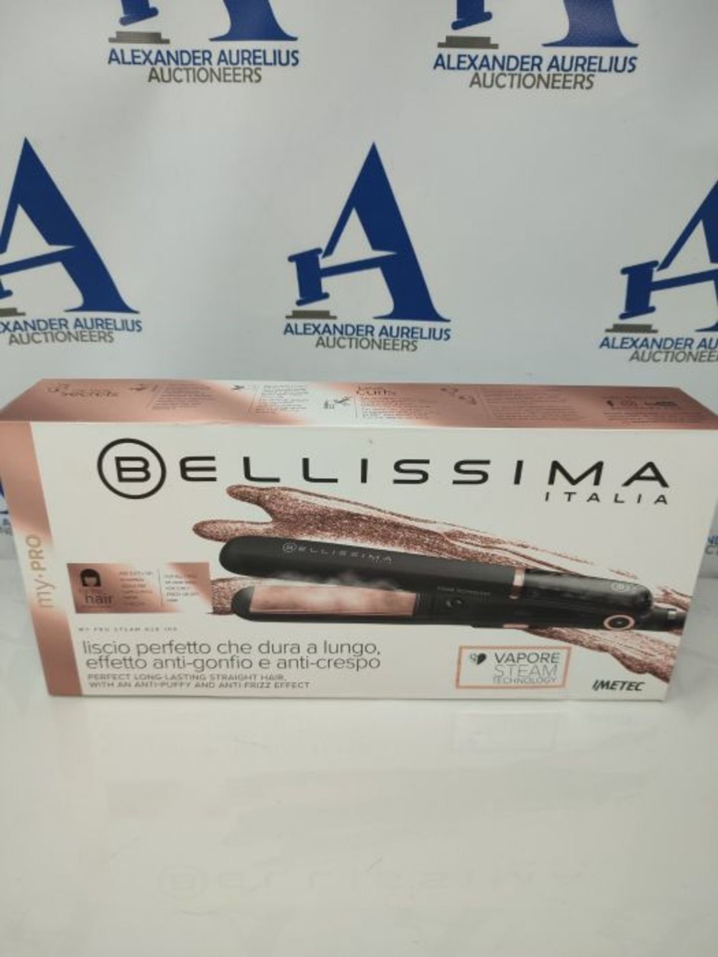 RRP £52.00 Bellissima Imetec Steam B28 100 Piastra per Capelli Professionale a Vapore, Effetto Li