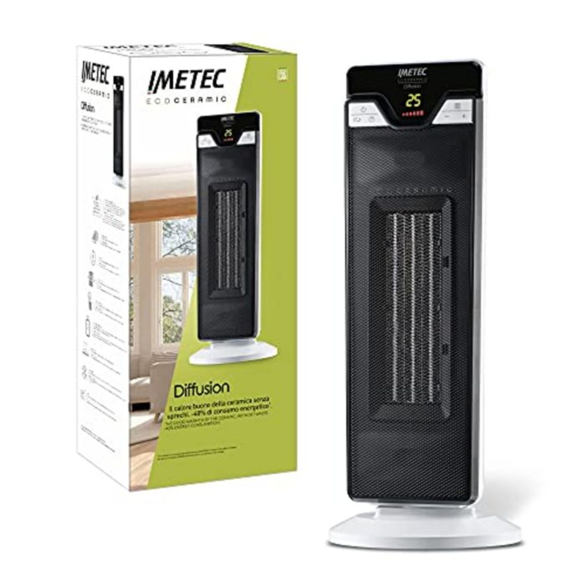 RRP £98.00 Imetec ECO Ceramic CFH2 100 Termov Fan