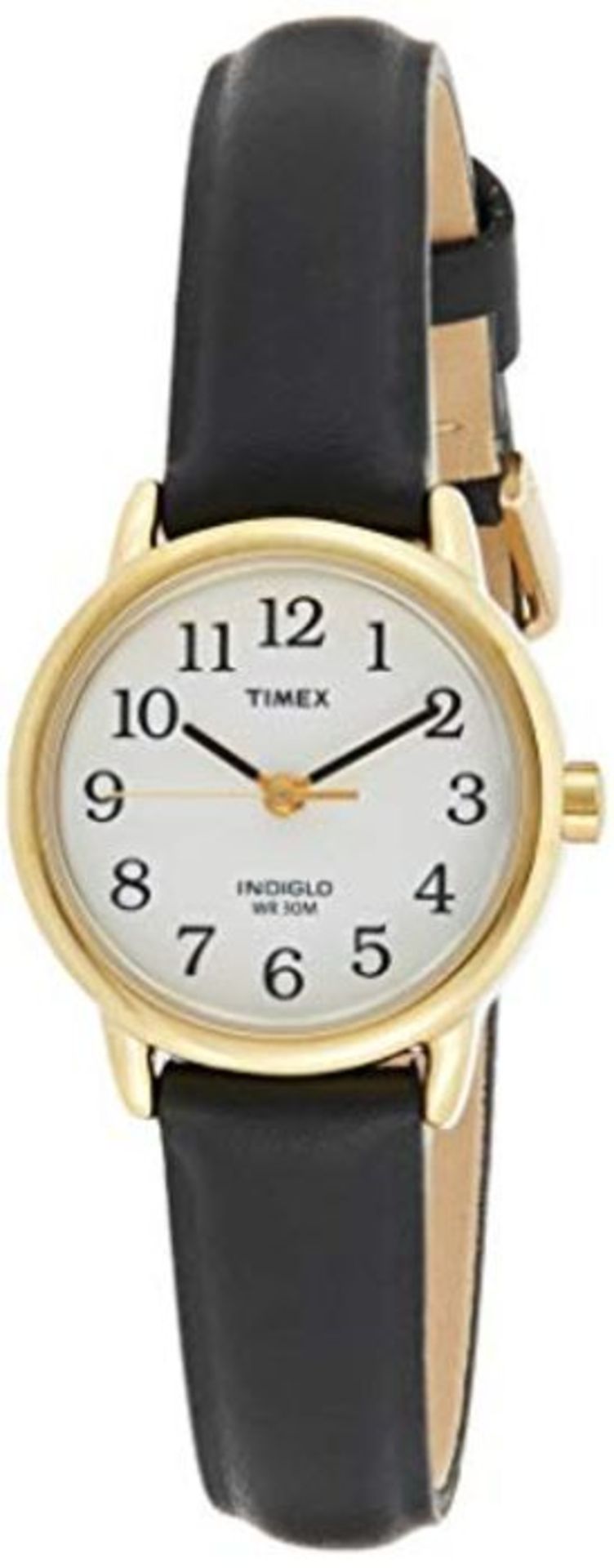 Timex Easy Reader 25 mm Women's black Leather Strap Indiglo Quartz Watch T20433