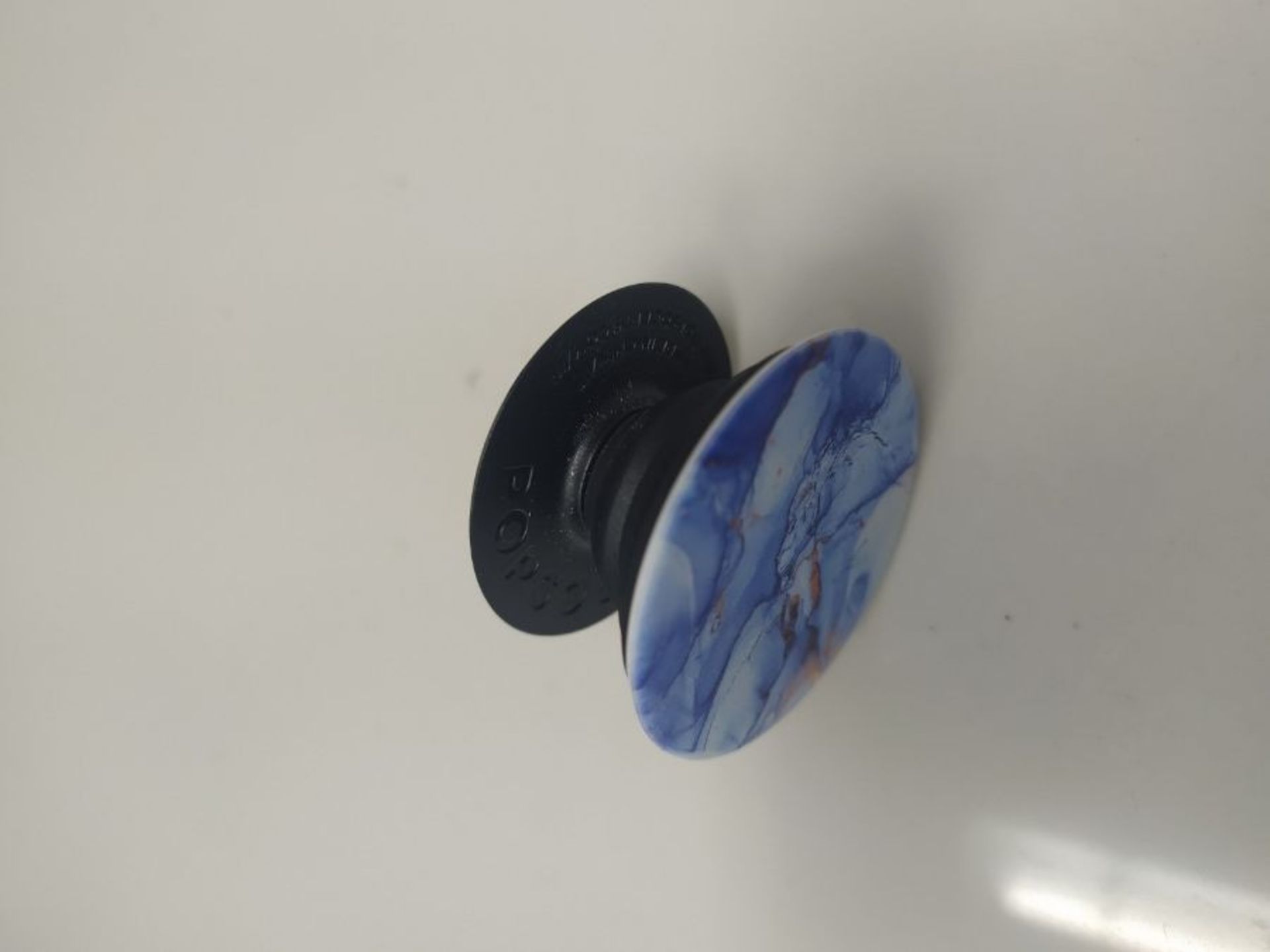 Marble-like Aqua Blue with White and Gold Colors PopSockets PopGrip: Swappable Grip fo - Image 2 of 2