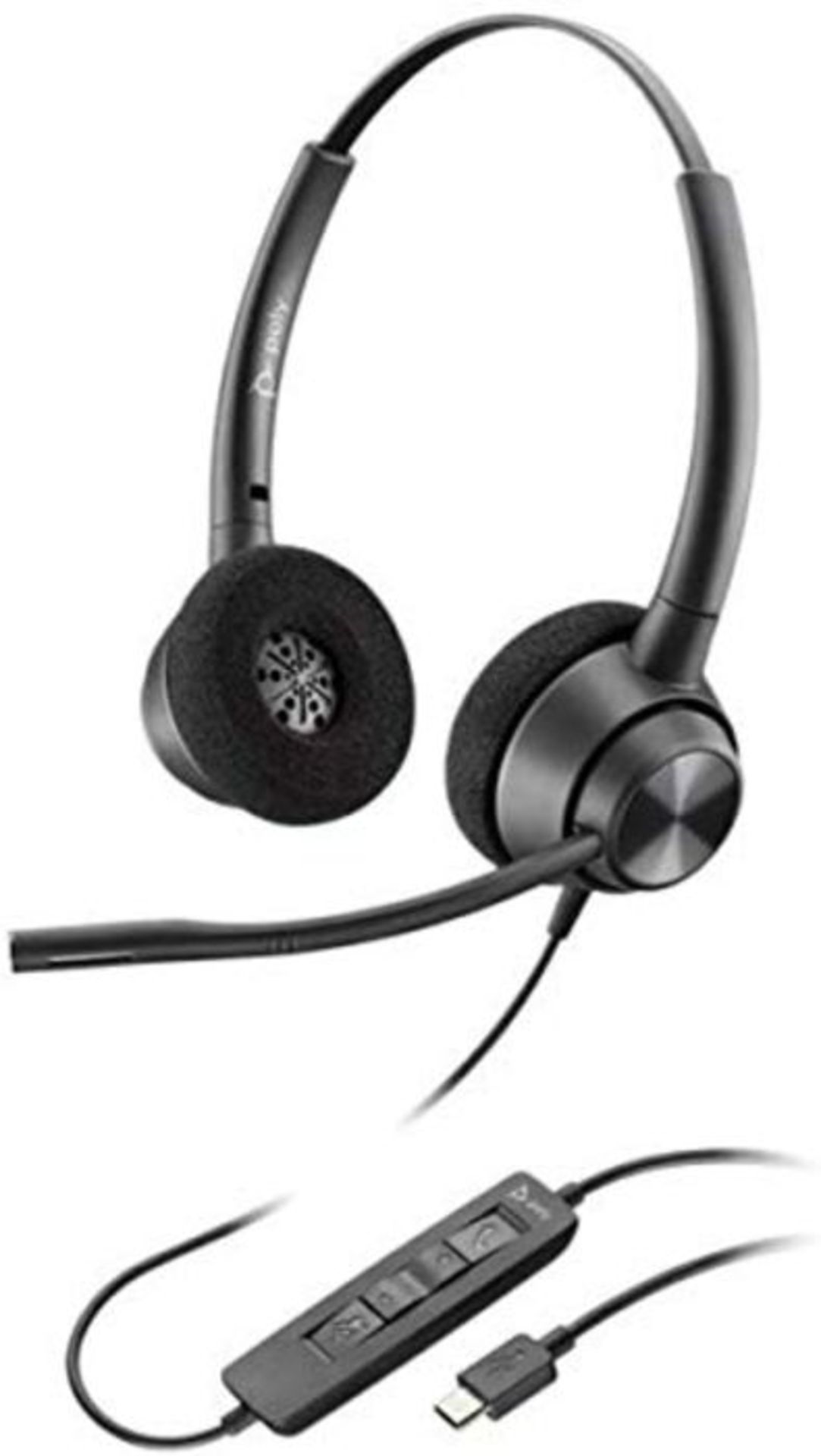 RRP £63.00 Plantronics EncorePro 320 Binaural Stereo Headset with USB-C Connection