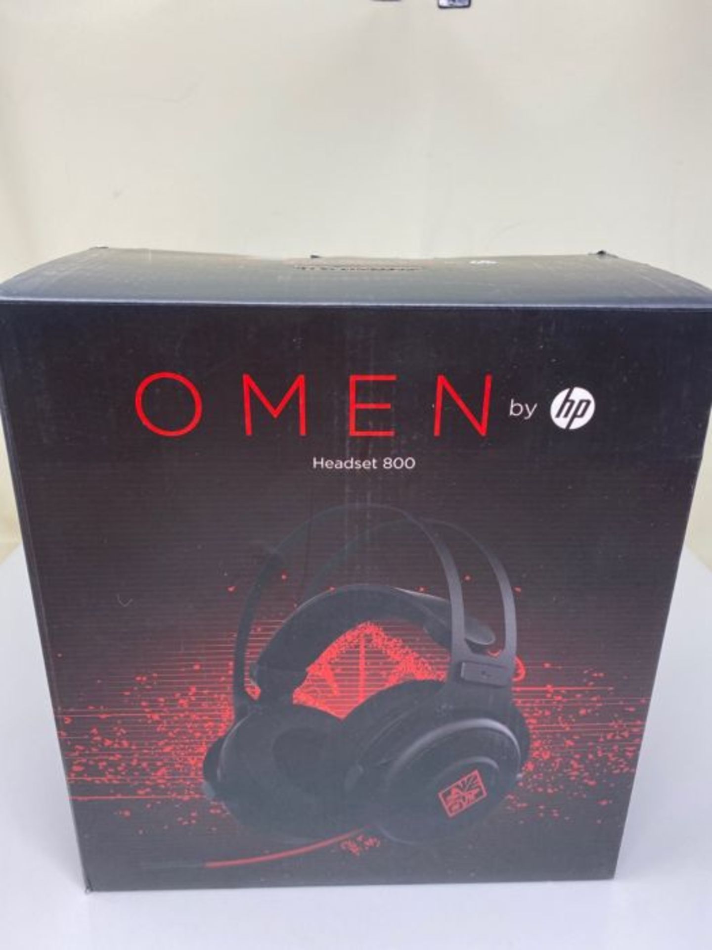 RRP £59.00 HP OMEN 800 Gaming Headset, DTS Headphone X, Noise-Cancelling Folding Mic, Black - Image 2 of 3