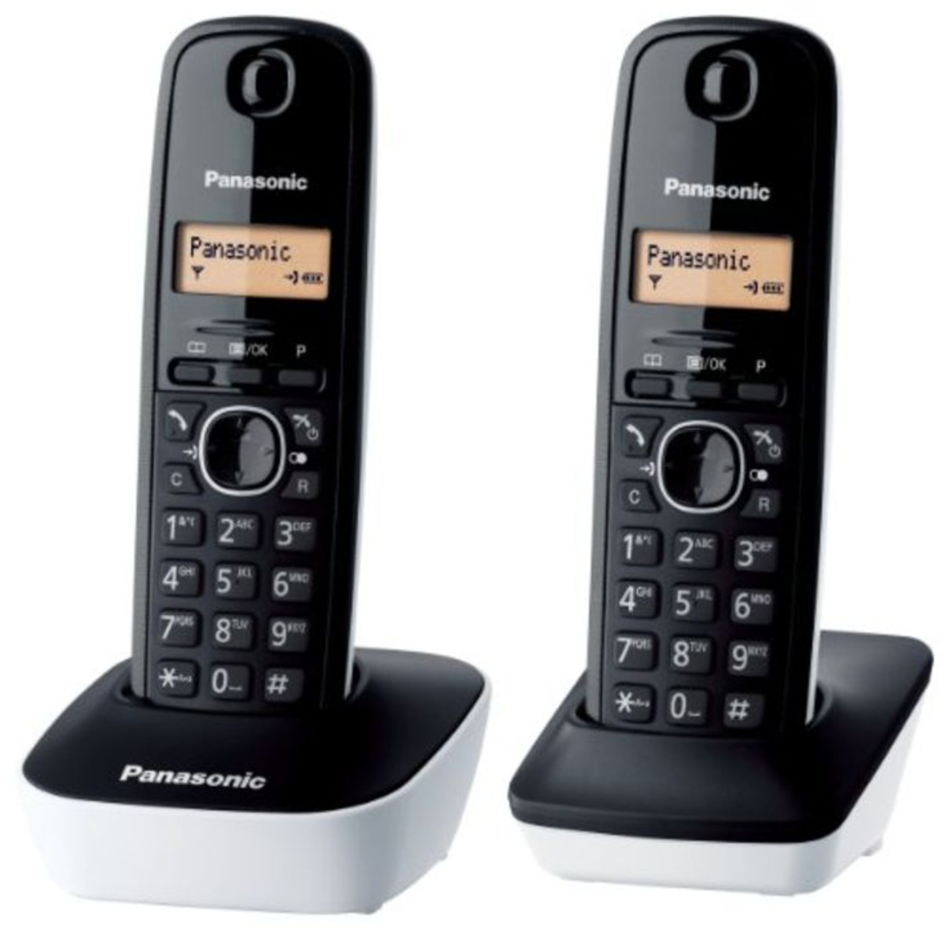 Panasonic KX-TG1612 - telephones (DECT, Desk, Black, White, LCD, AAA, Amber)