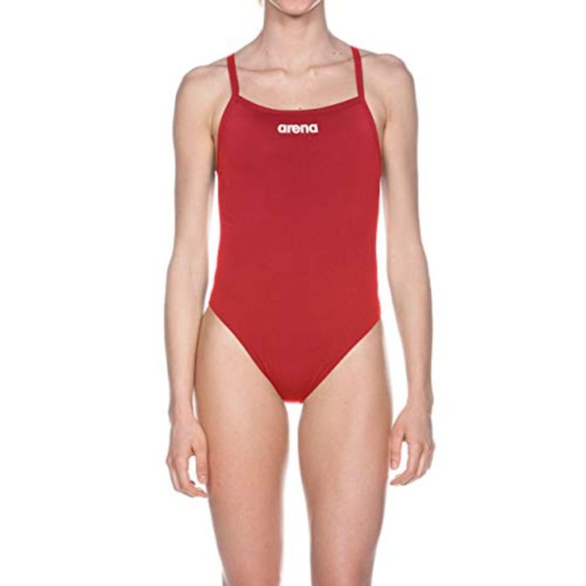 arena Solid Light Tech High Einteiliger Badeanzug Damen, Sport Schwimmanzug aus Chlorb