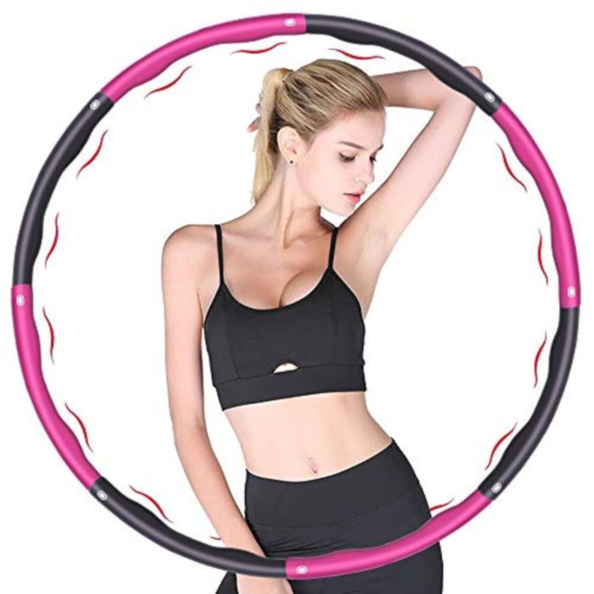 FAUA Hula Hoop, Used for Weight Loss and Massage, Can be Divided Into 6-8 Parts, 75-95