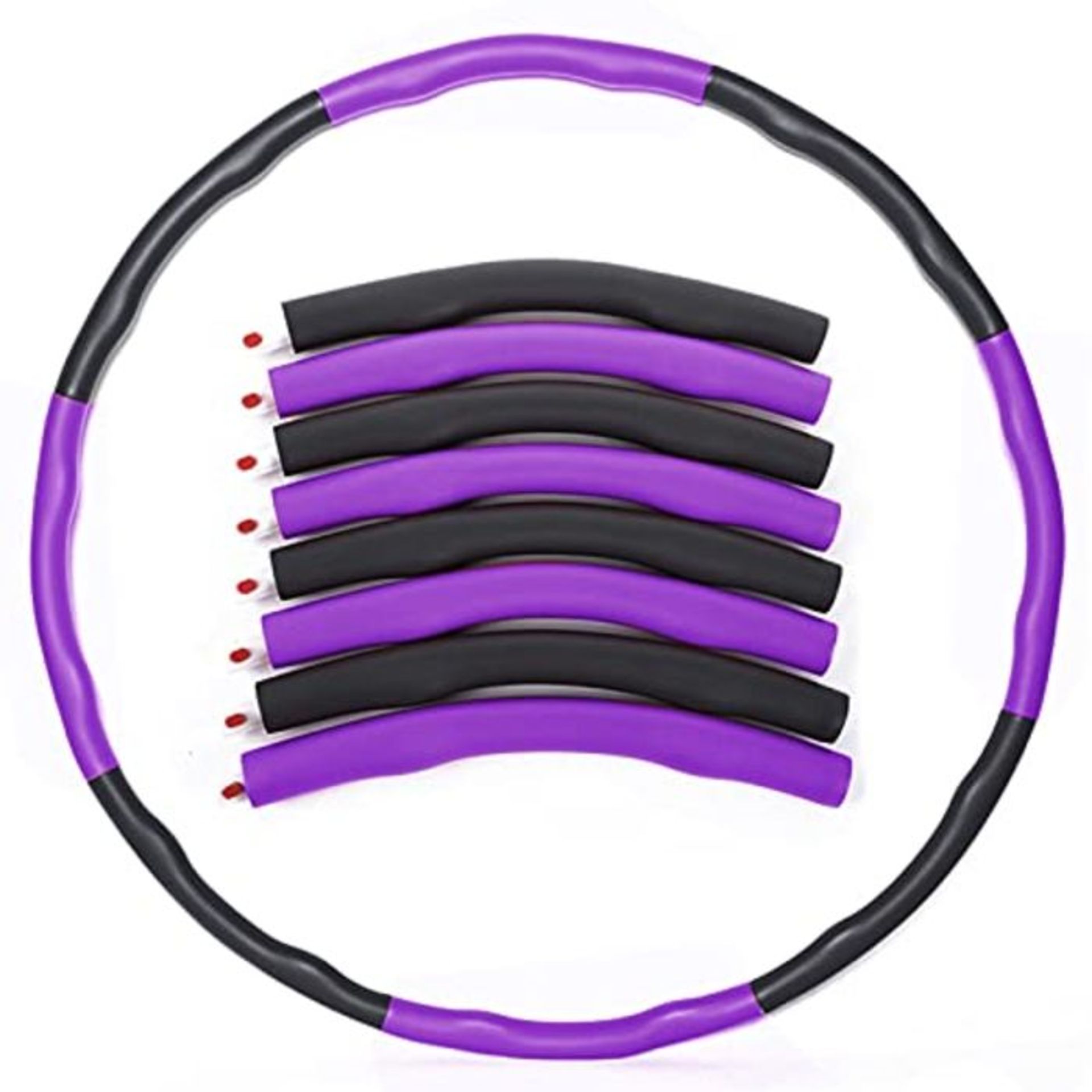 BENEFAST Hula Hoop for Adult and kids Exercise 6-8 Knots, Folding Fitness Hoops Weight