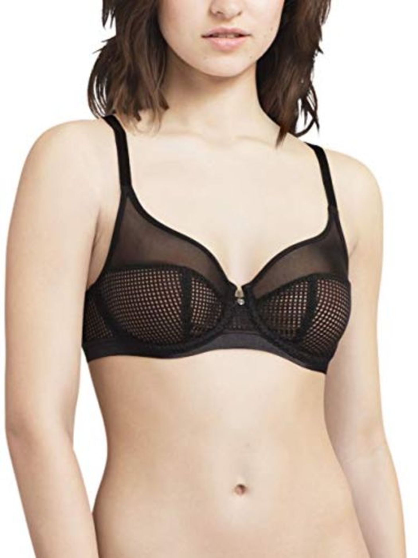 Chantelle Women's Motif Non-Padded Wired Bra, Black (Black 011), 36C