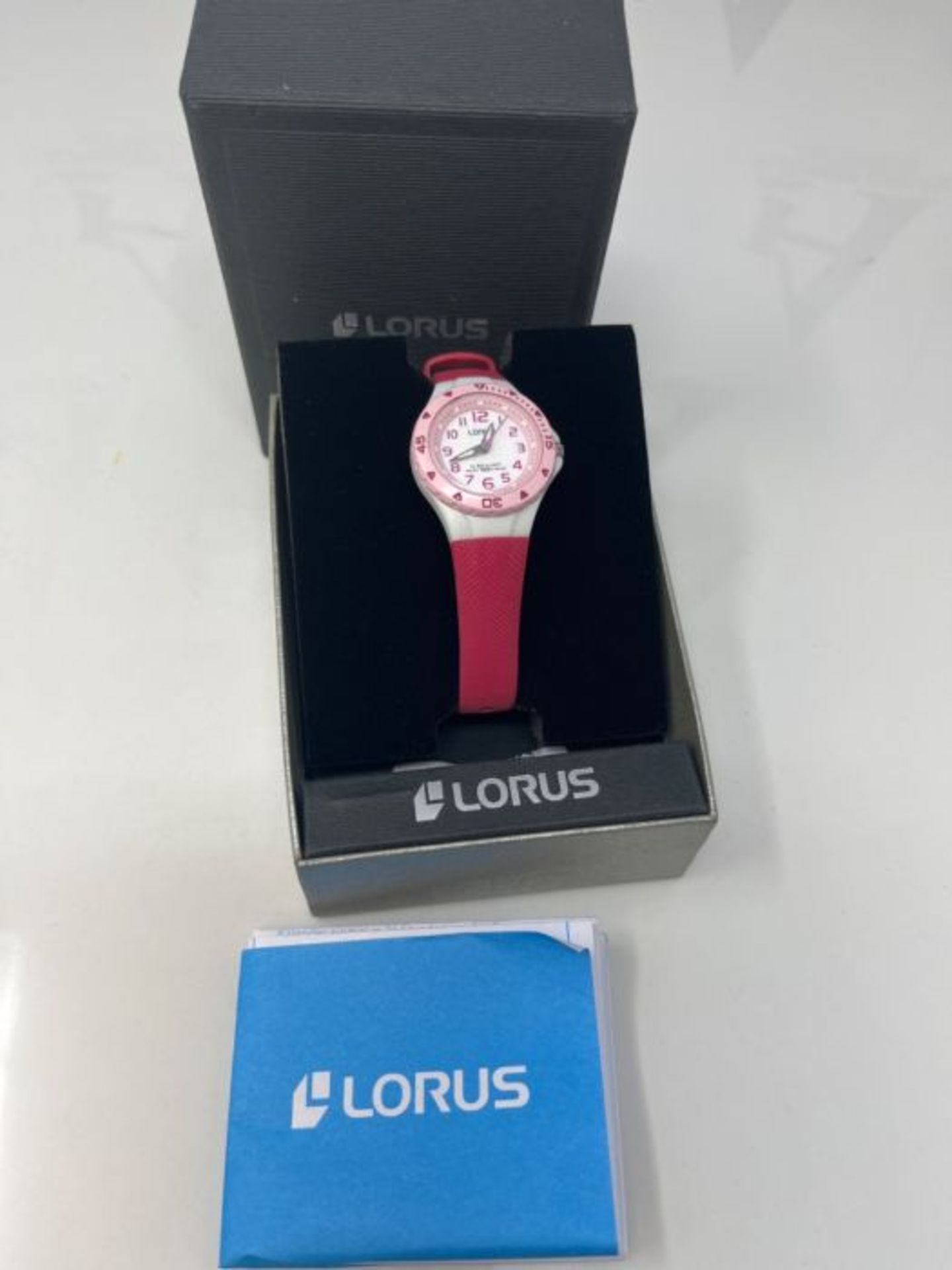 Lorus Girls' Analogue Quartz Watch with Silicone Strap R2339DX9 - Image 3 of 3