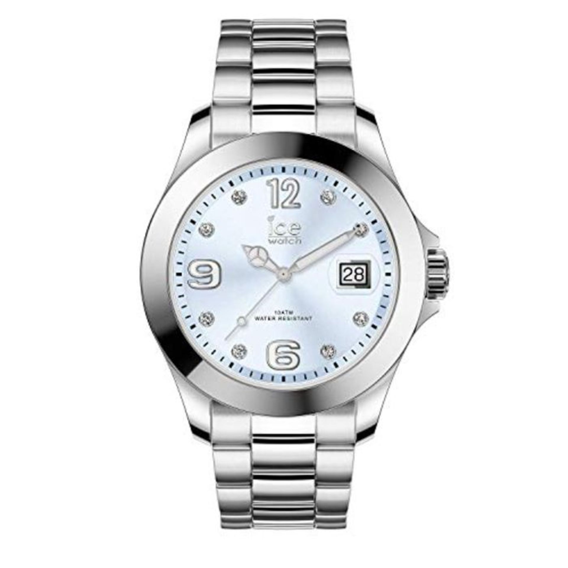 RRP £149.00 Ice-Watch - ICE Steel Light Blue with Stones - Women's Wristwatch with Metal Strap - 0