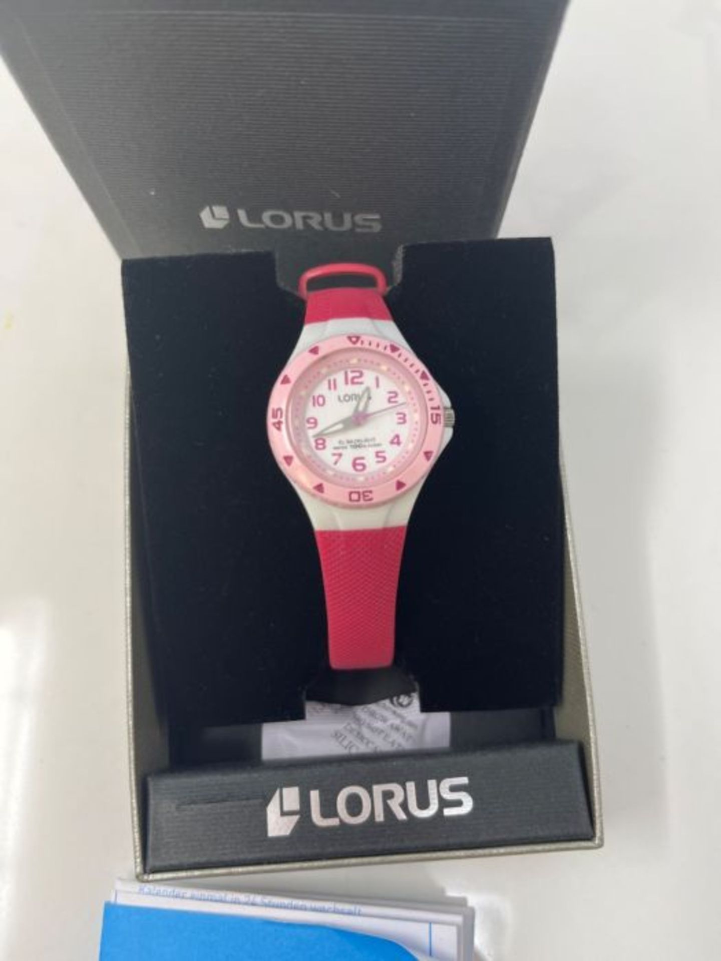 Lorus Girls' Analogue Quartz Watch with Silicone Strap R2339DX9 - Image 2 of 3